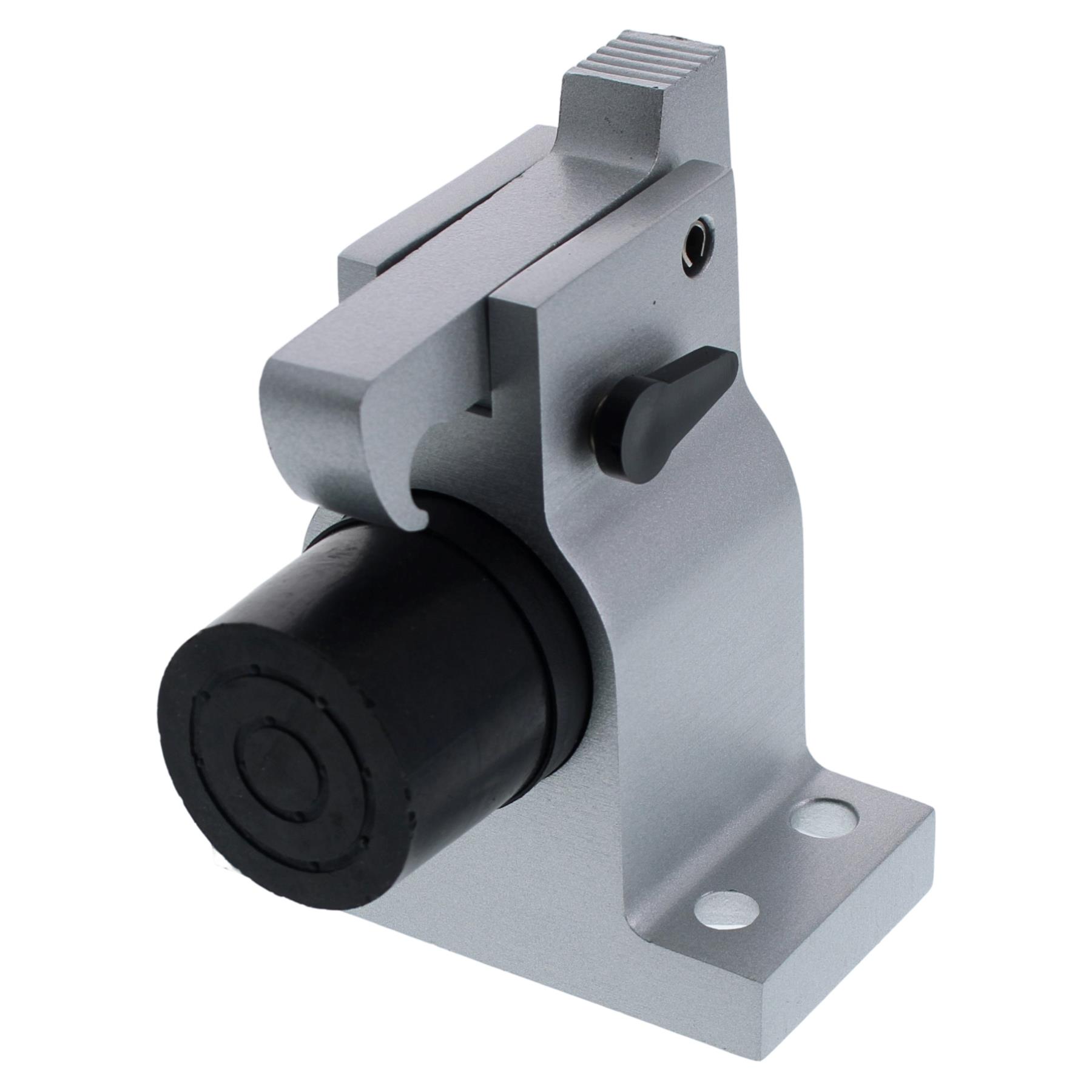 KWS Türstopper 1010 Türfeststeller zum Anschrauben, mit Fanghaken, silberfarbig, Gerät