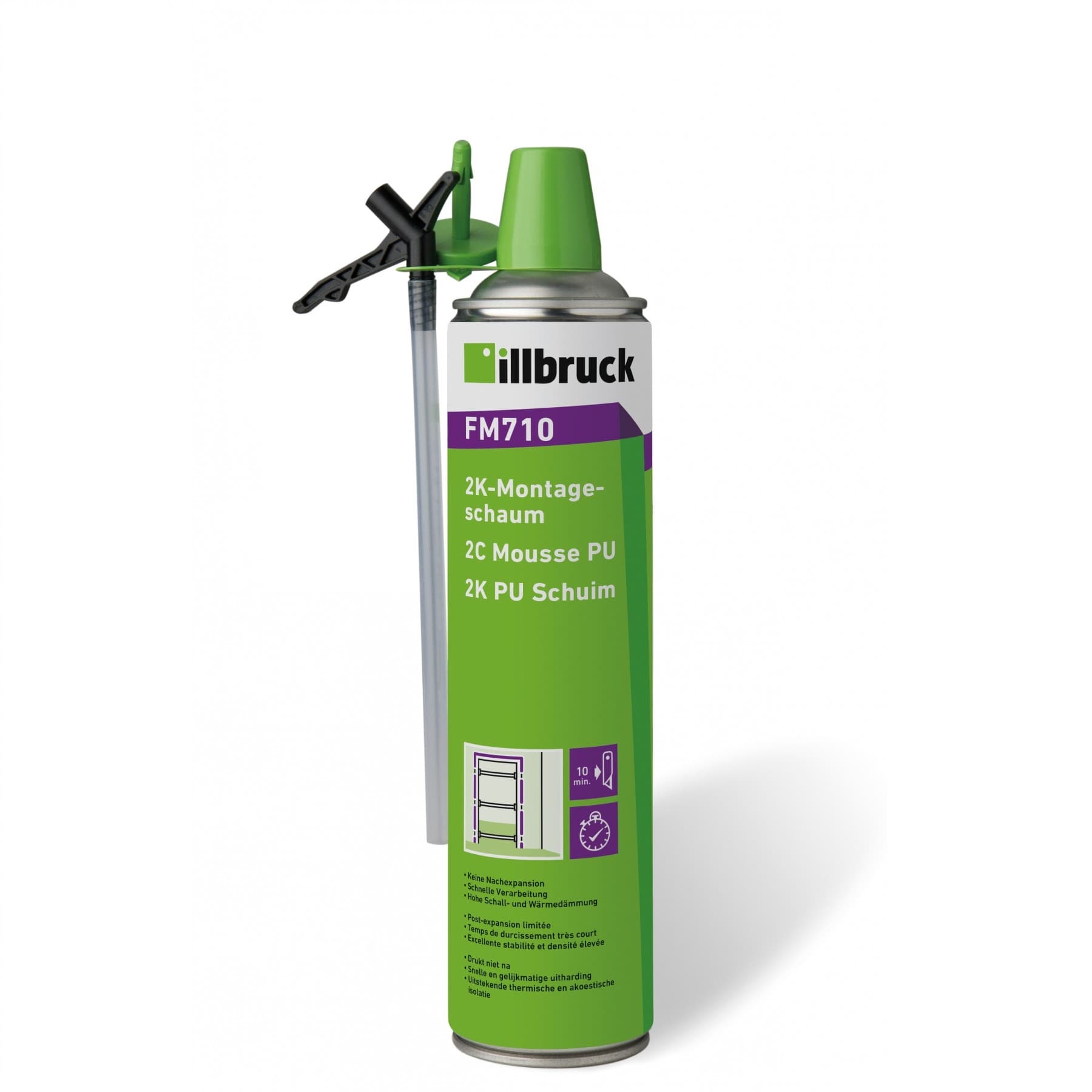 illbruck FM710 2K-Montageschaum 400ml grün 2-komponentiger Polyurethanschaum, Kann, Spraydose, Zinn, Kann, Spraydose, Zinn, Kann, Spraydose, Zinn