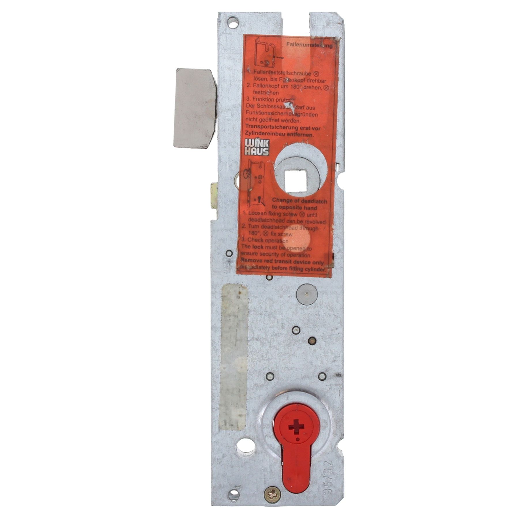 Winkhaus Hauptschloss Reparaturschlosskasten STV TYP 2 lose ohne Riegel 35/92/8 mm, Elektrisches Gerät