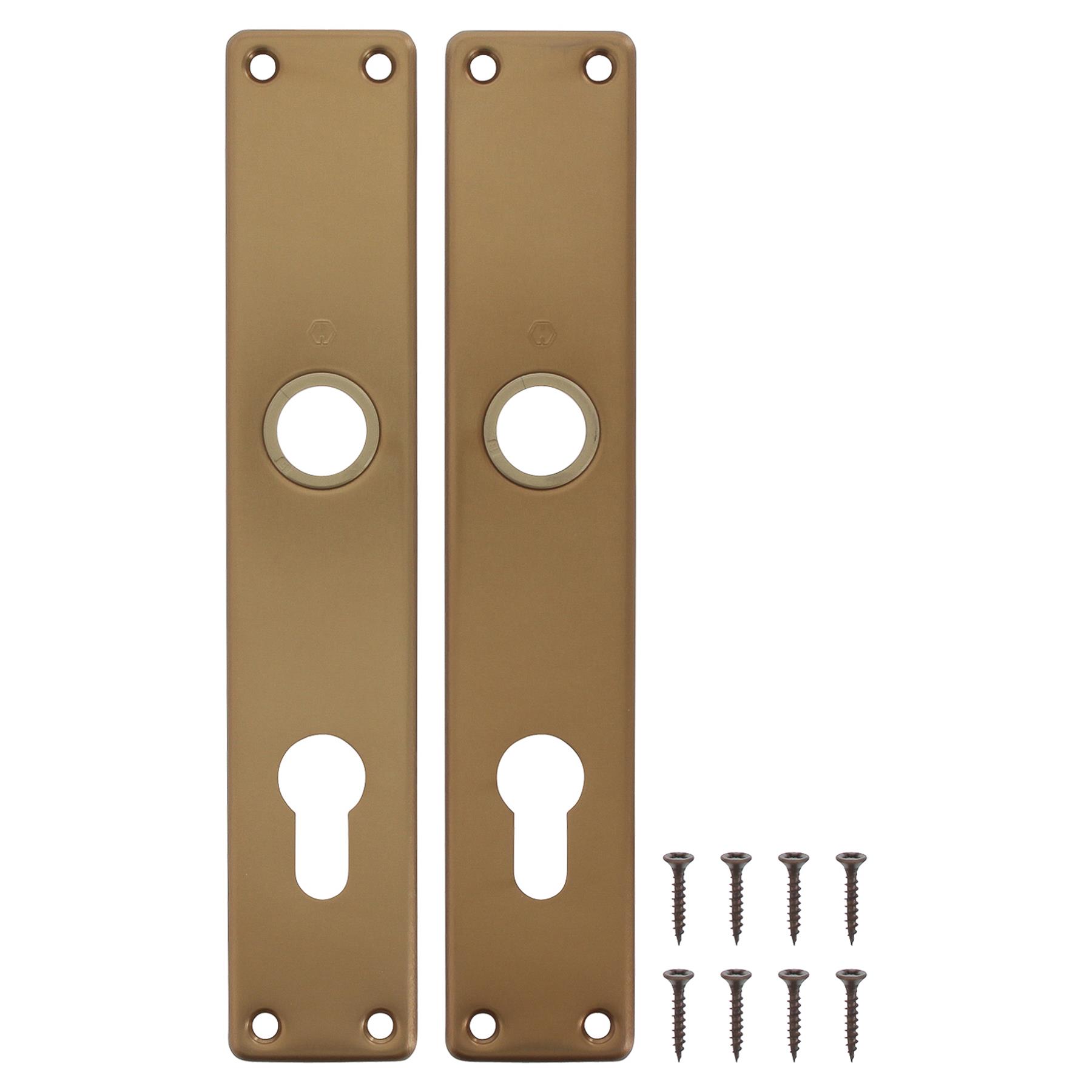 HOPPE Langschild Serie Beta 202SP PZ F4 bronzefarben eloxiert 6152094, Griff, Maschine, Schraube