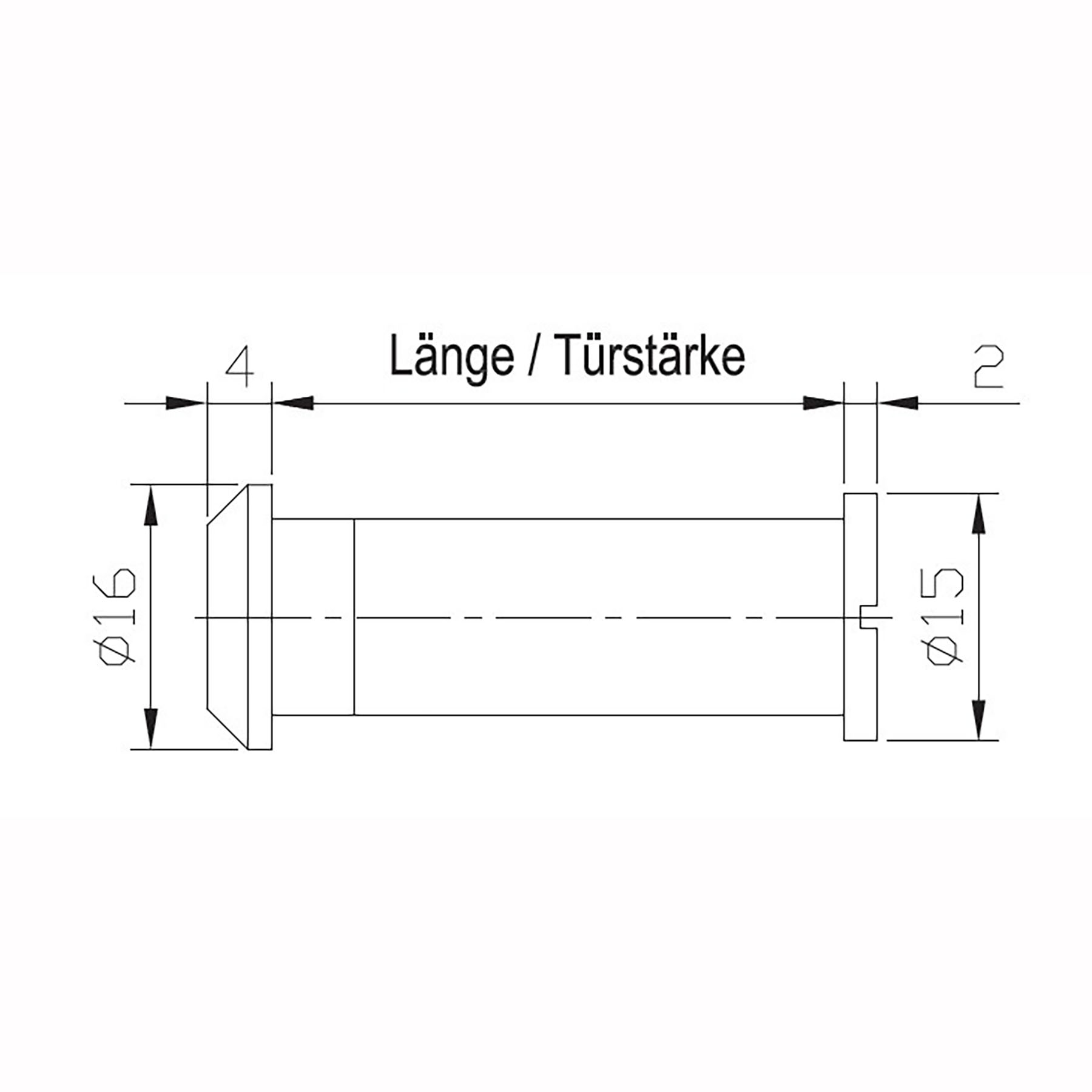 ToniTec Türspion Spion 12 mm vermessingt 60-85 mm