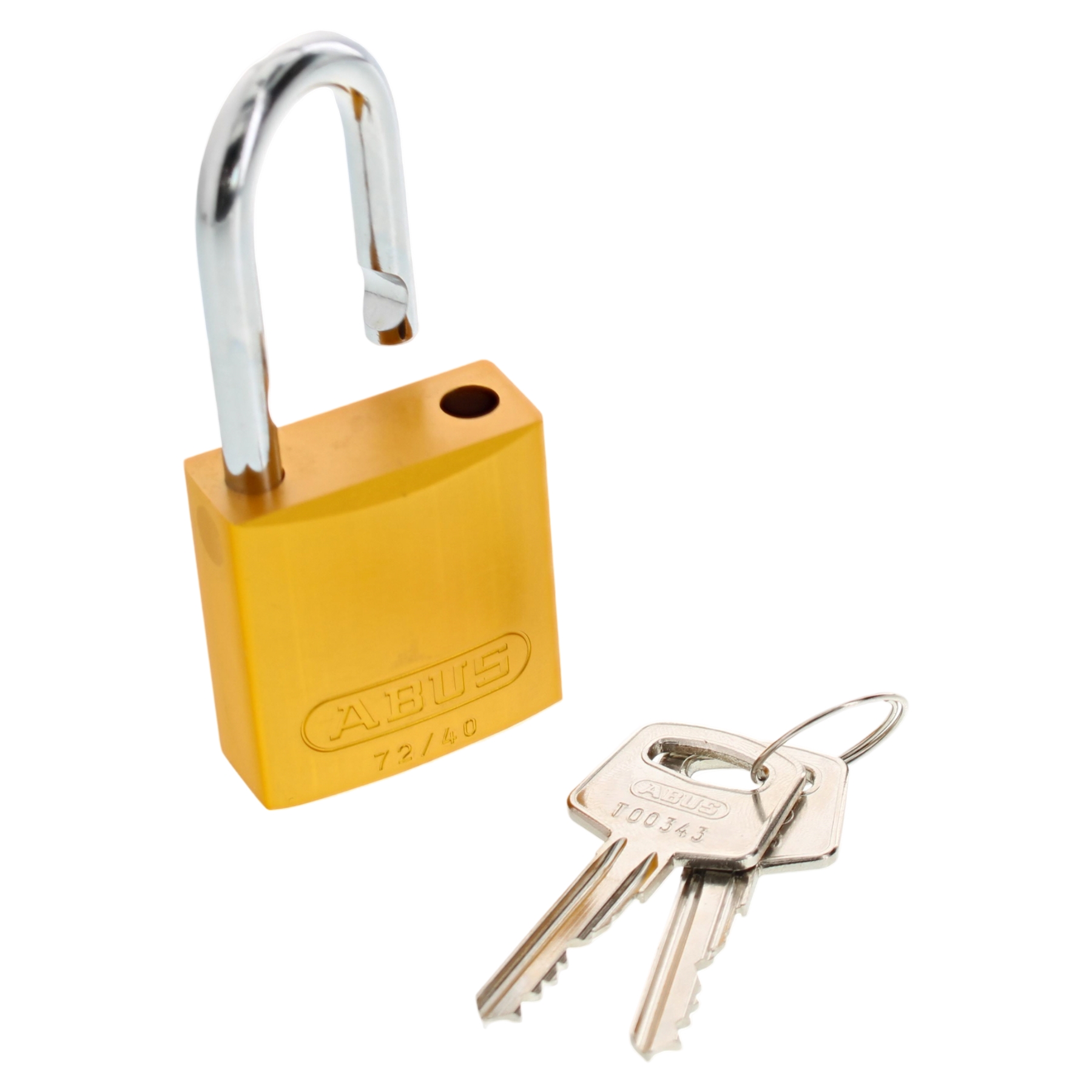 ABUS Aluminium 72/40 Color Vorhangschloss Gelb