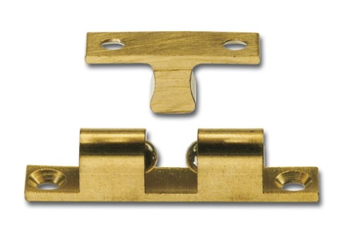 ToniTec Doppelkugelschnapper Kugelschnapper messing 9 x 50 mm, Bronze, Bronze, Bronze