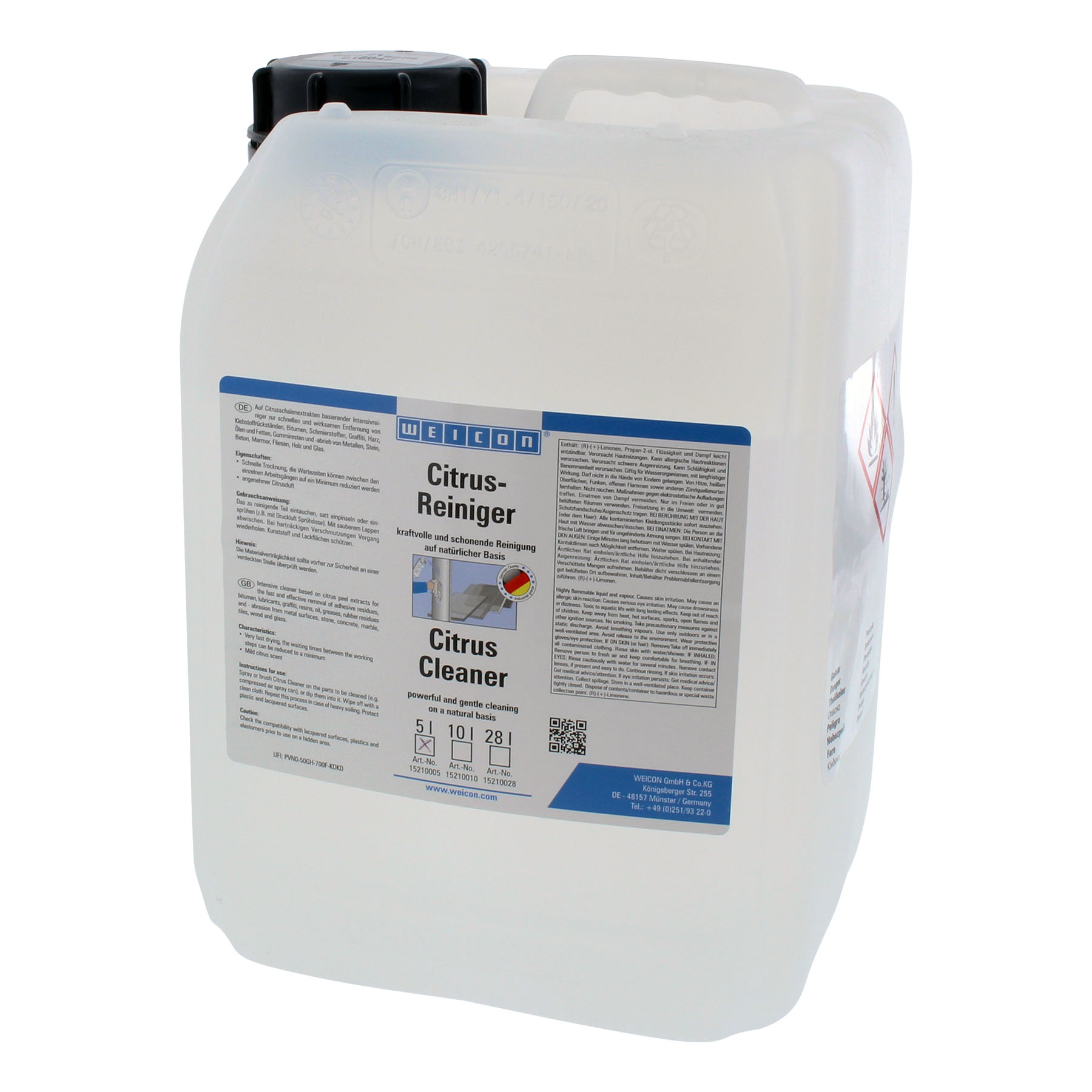 WEICON Citrus Reiniger 5 Liter Kanister, Kanne, Wasserkrug