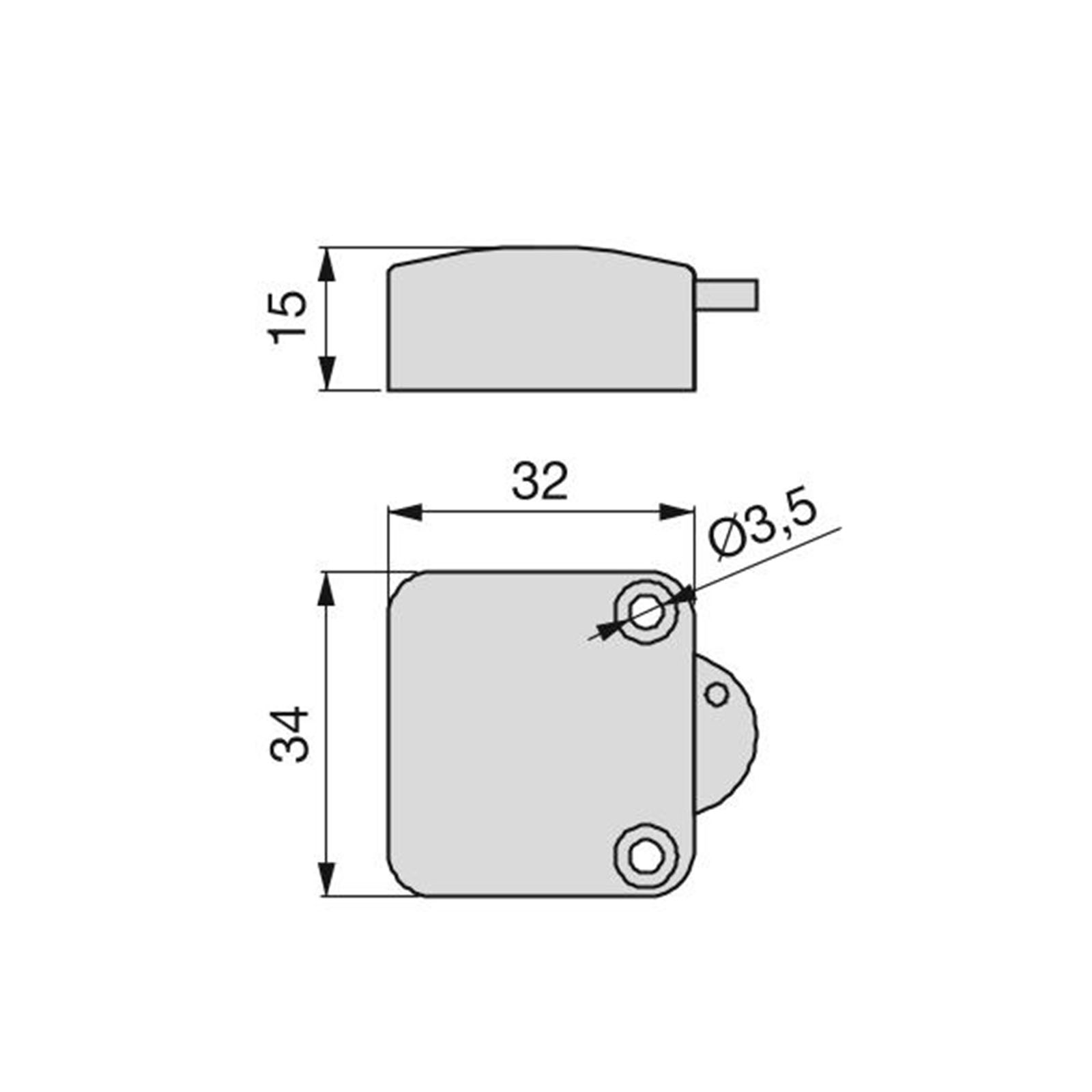 Emuca Kontaktschalter für Mobeltüren Kunststoff schwarz, Diagramm, Handlung, Diagramm, Handlung