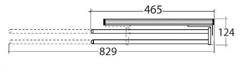 ToniTec Handtuchhalter Pro ausziehbar 2 Arme ALU, Diagramm, Plan, Handlung