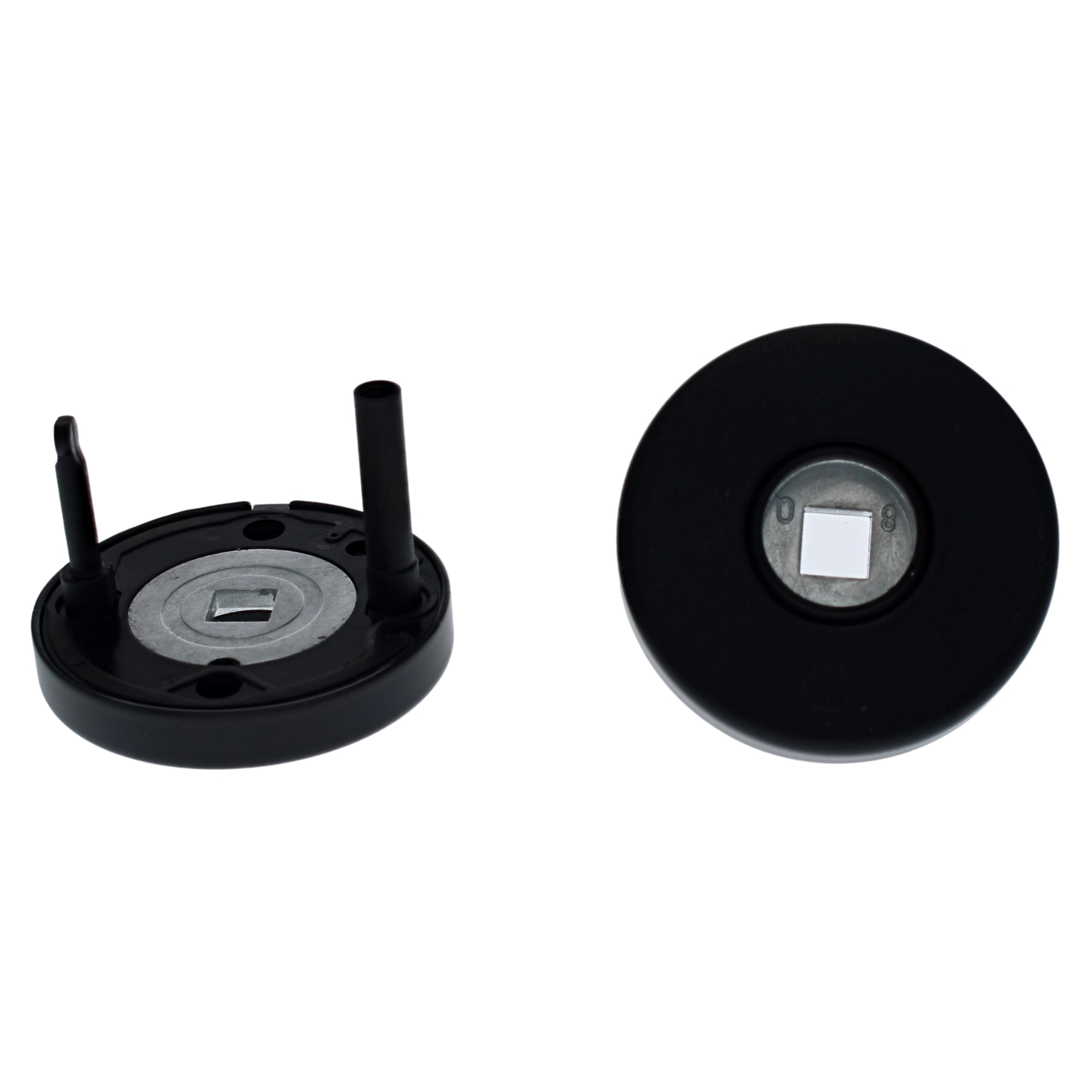 BLACK BEAUTY HOPPE Rosettengarnitur Hamburg 1700/42KB/42KBS SchnellstiftPlus Aluminium F9714M schwarz matt WC (Bad-Ausführung), Elektronik, Hardware, Elektronik, Hardware