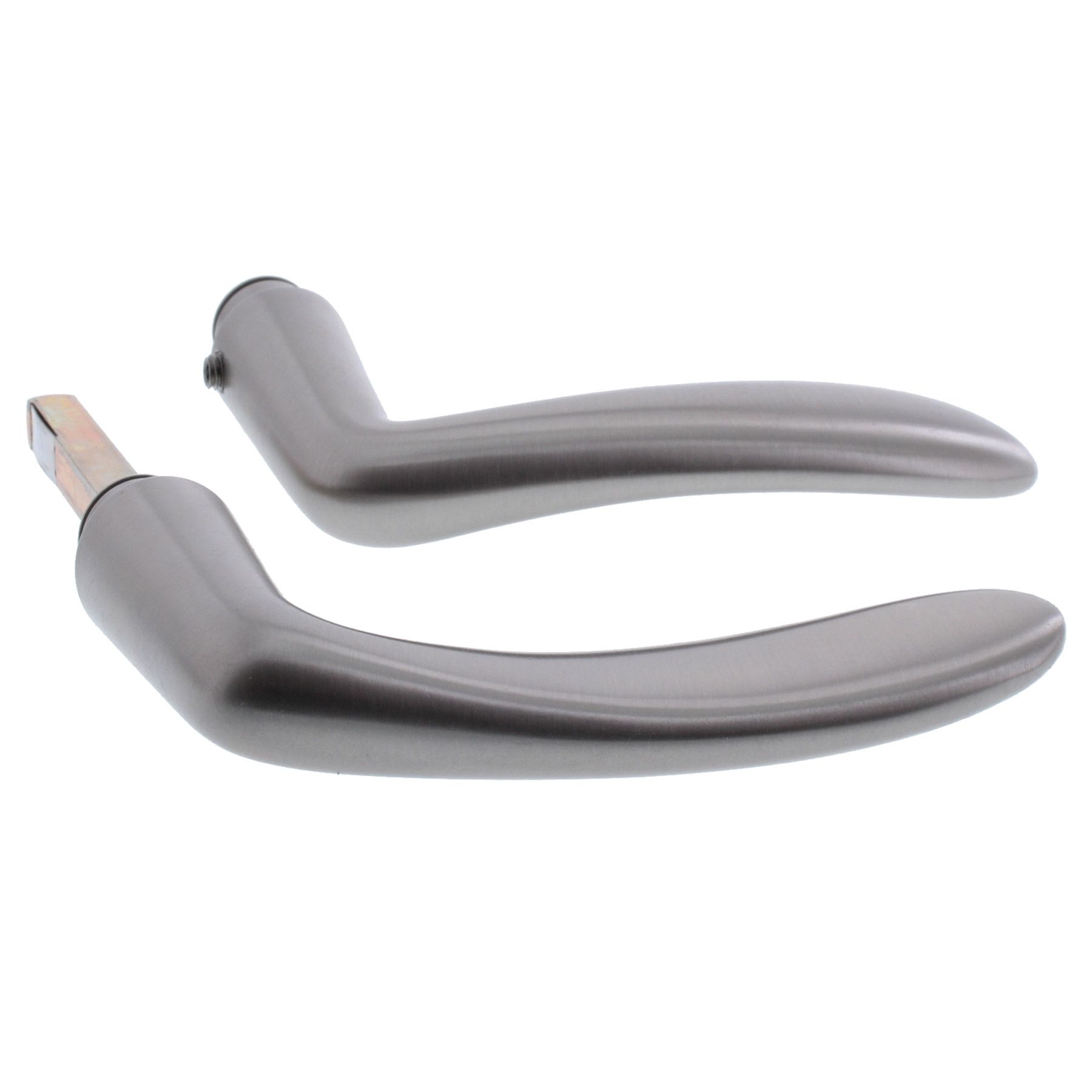 FSB Türdrückerpaar 1027/ 8 mm Edelstahl fein matt, Griff, Rauchrohr