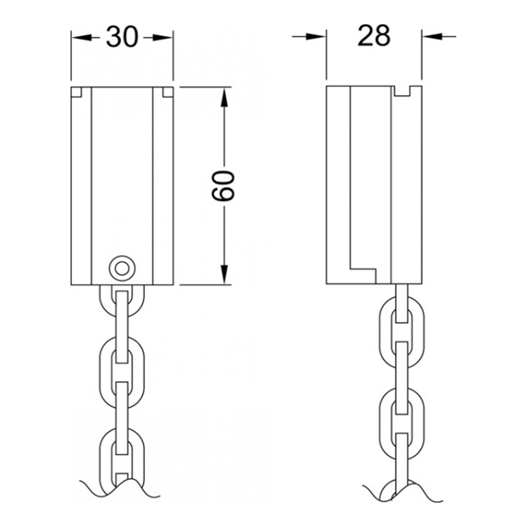 Ikon Türgriffkette 175 nicht abschließbar F1 F2 F2