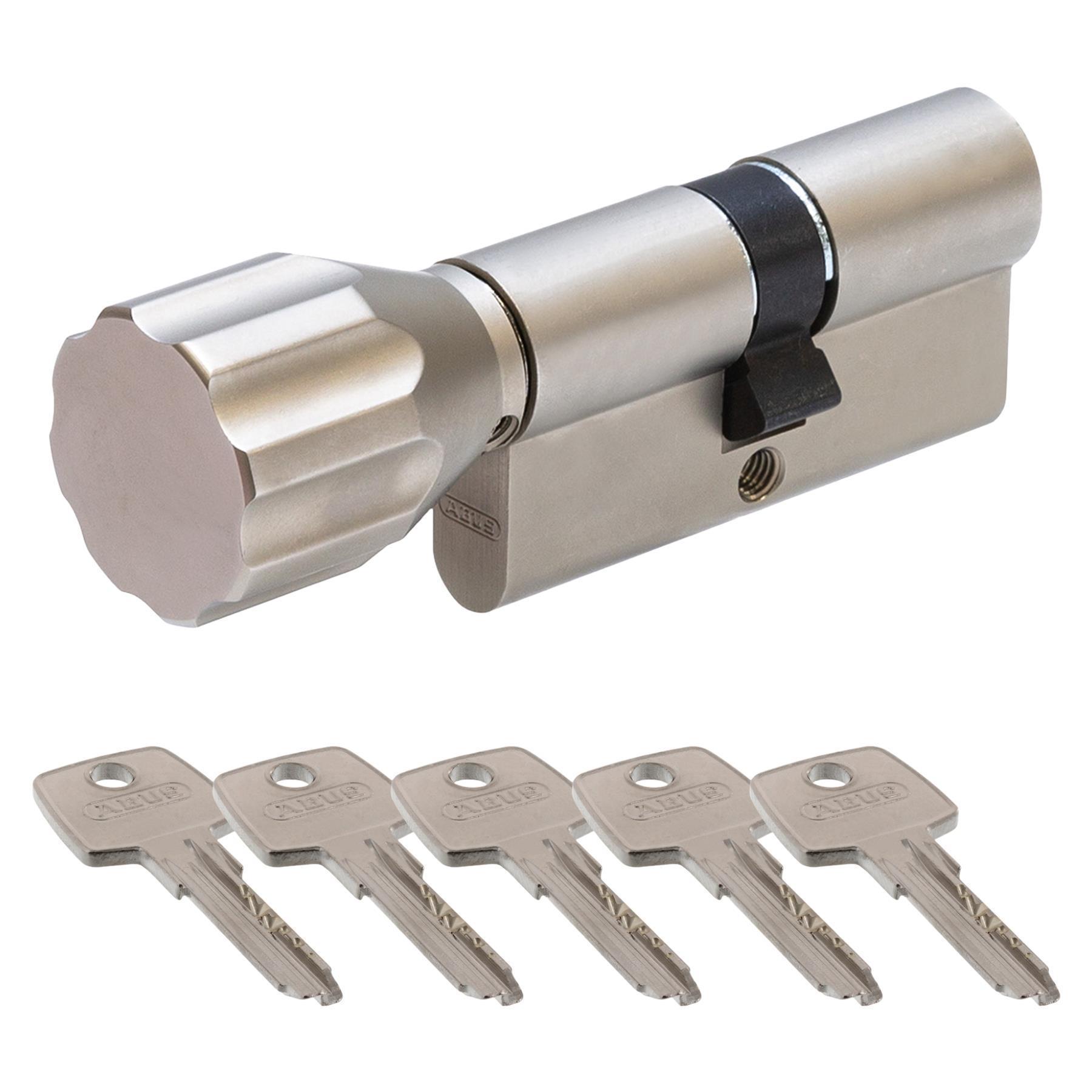 ABUS D6X Knaufzylinder gleichschliessend laut Muster/Code inkl. 5 Schlüssel Größe 70/30K mm