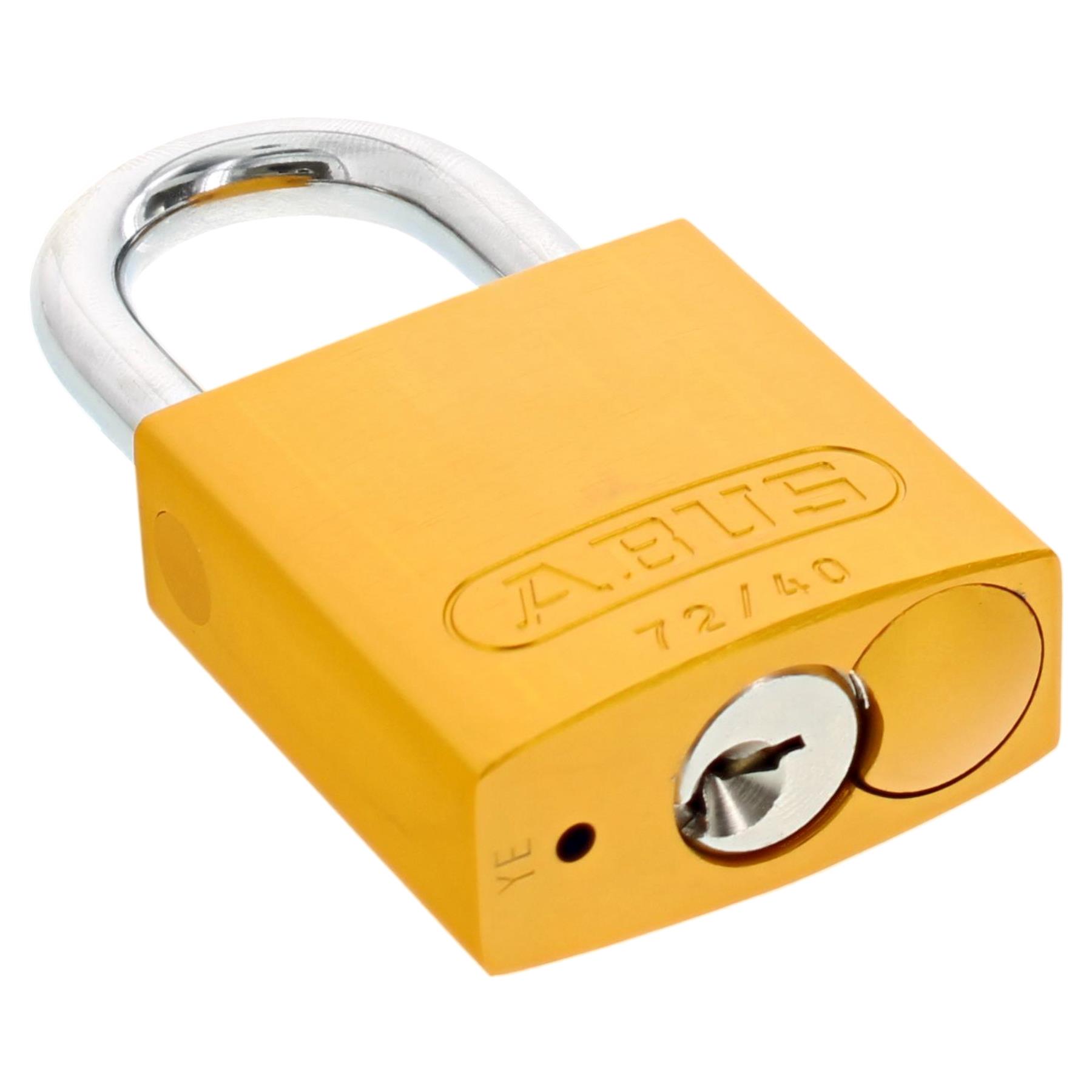ABUS Aluminium 72/40 Color Vorhangschloss Gelb, Sperren