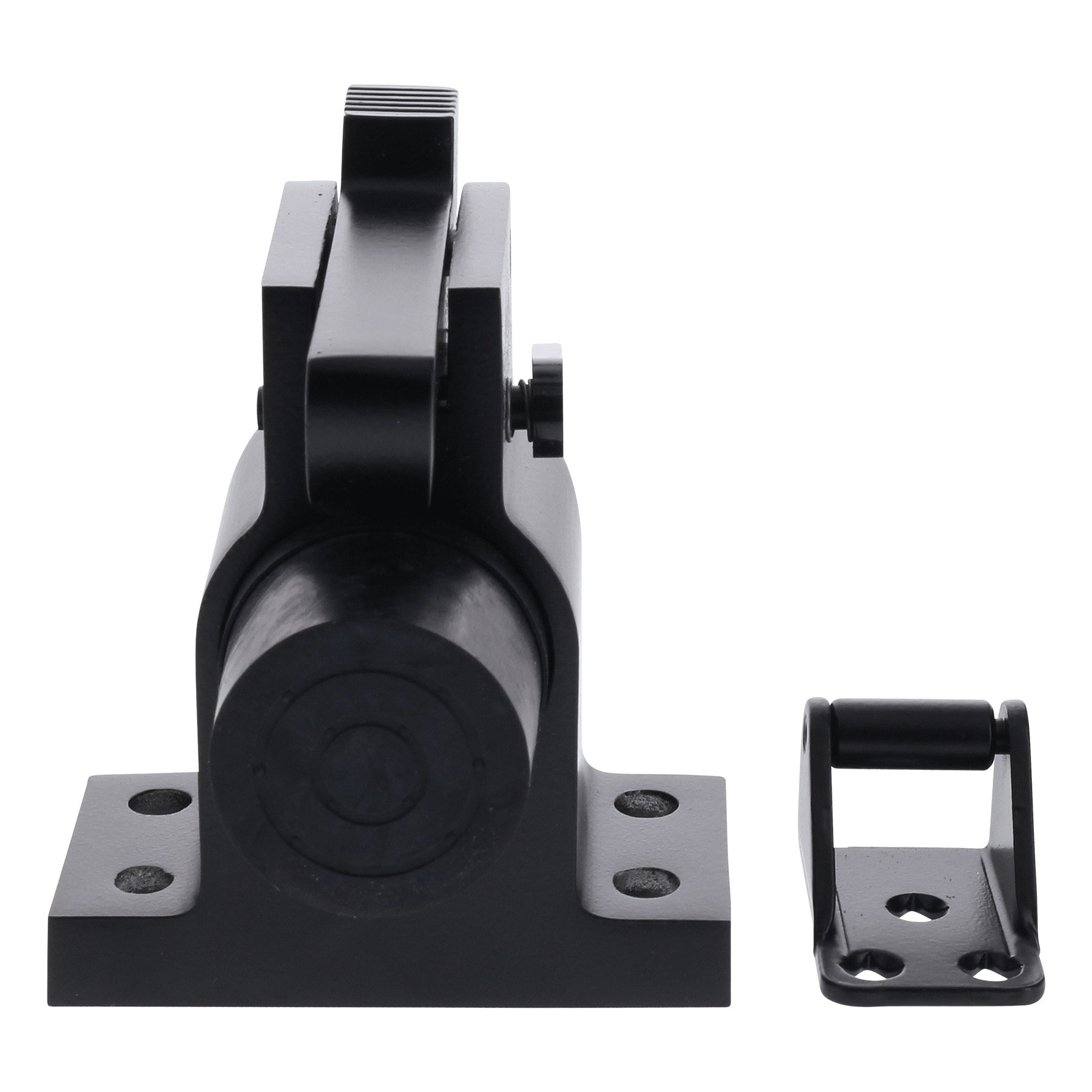 BLACK BEAUTY KWS Türstopper 1010 Türfeststeller zum Anschrauben mit Fanghaken schwarz (RAL 9005), Gerät, Gerät, Gerät