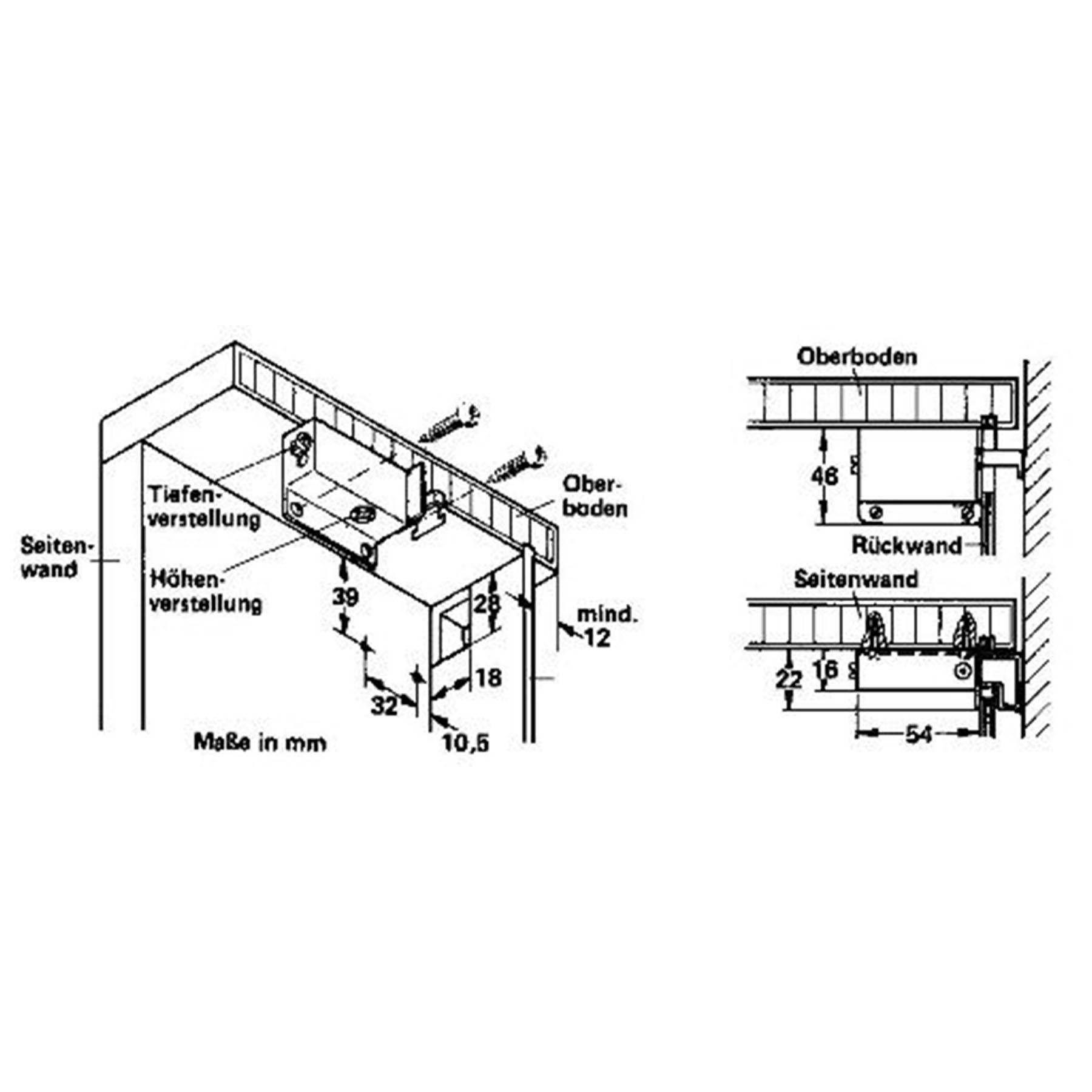 Schrankaufhänger Schrankaufhängung verstellbar Schrankhalter vernickelt links, Diagramm, Plan, Handlung, CAD-Diagramm, Diagramm, Plan, Handlung, CAD-Diagramm, Diagramm, Plan, Handlung, CAD-Diagramm