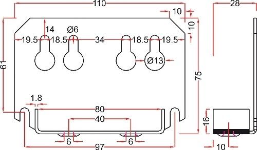 Mittelsteg Mittelstegbettschiene gerade