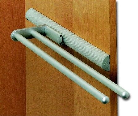 ToniTec Handtuchhalter Pro ausziehbar 2 Arme ALU, Griff, Handlauf