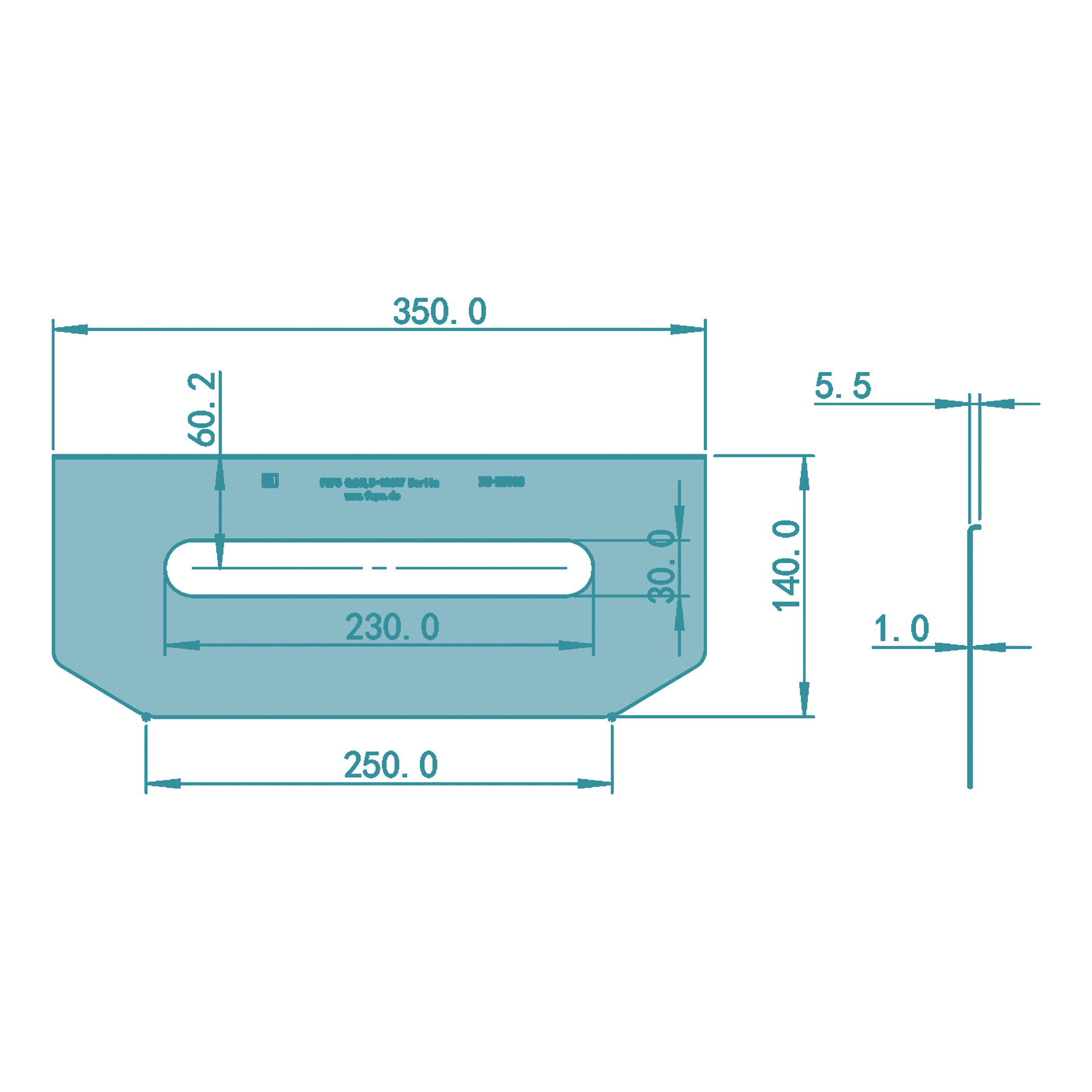 FEPS Lock Tür Schonblech universal FE-RS008 Edelstahl gebürstet