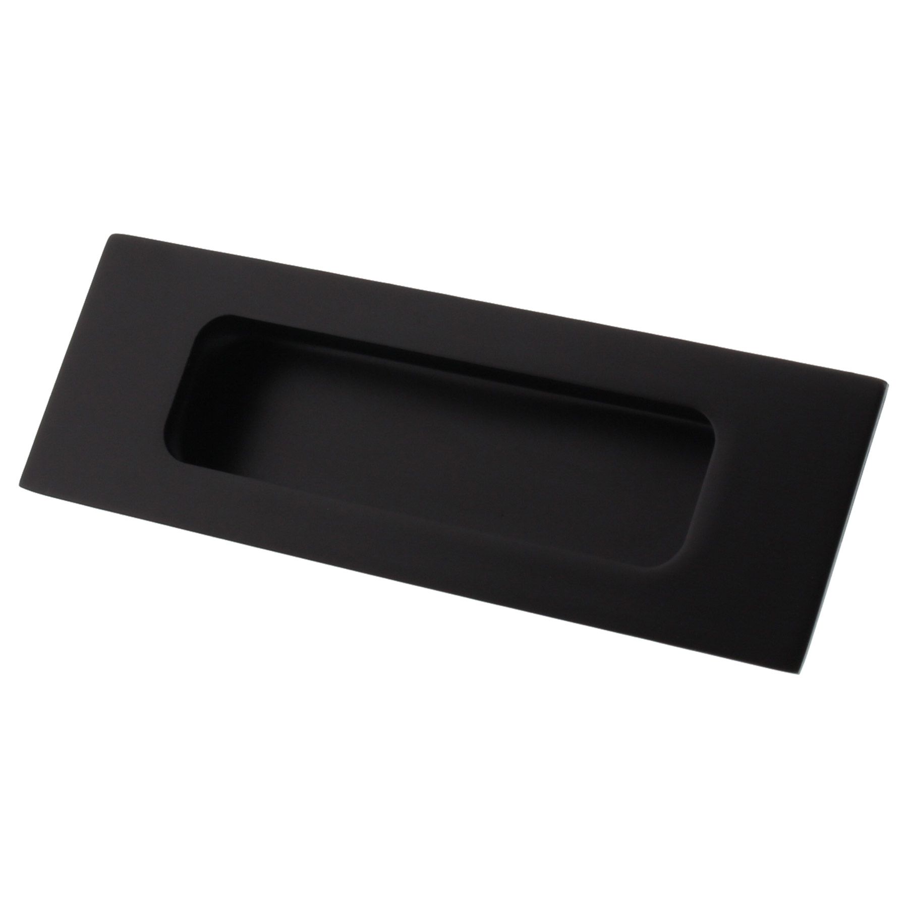 ToniTec Griffmuschel für Schiebetürsystem "HUBERTUS" – rechteckig, schwarz matt, 120 x 40 mm