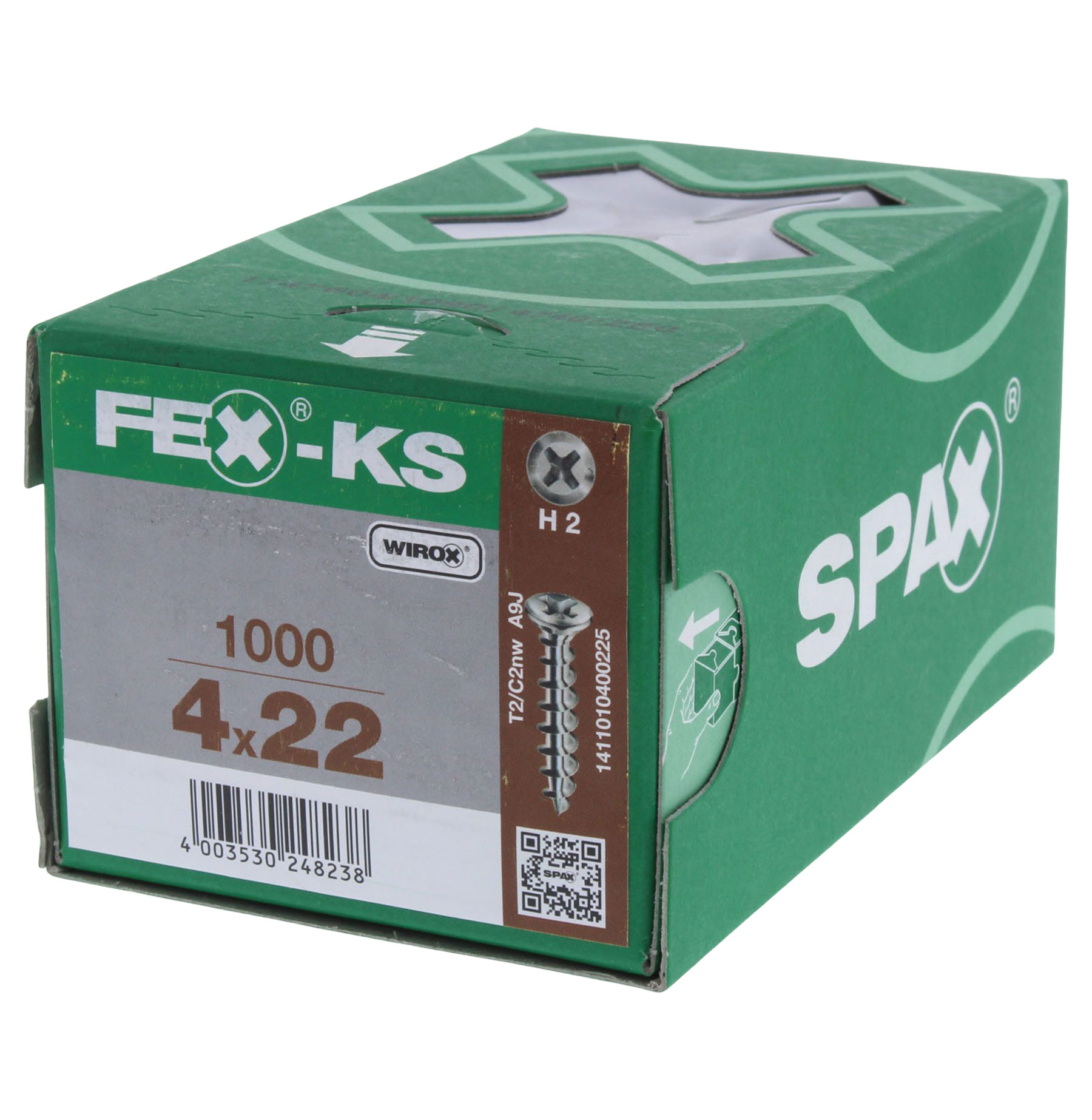 SPAX Kreuzschlitzschrauben 4x22 mm 1000 Stück Fensterbauschrauben mit Linsenkopf, Kiste, Karton