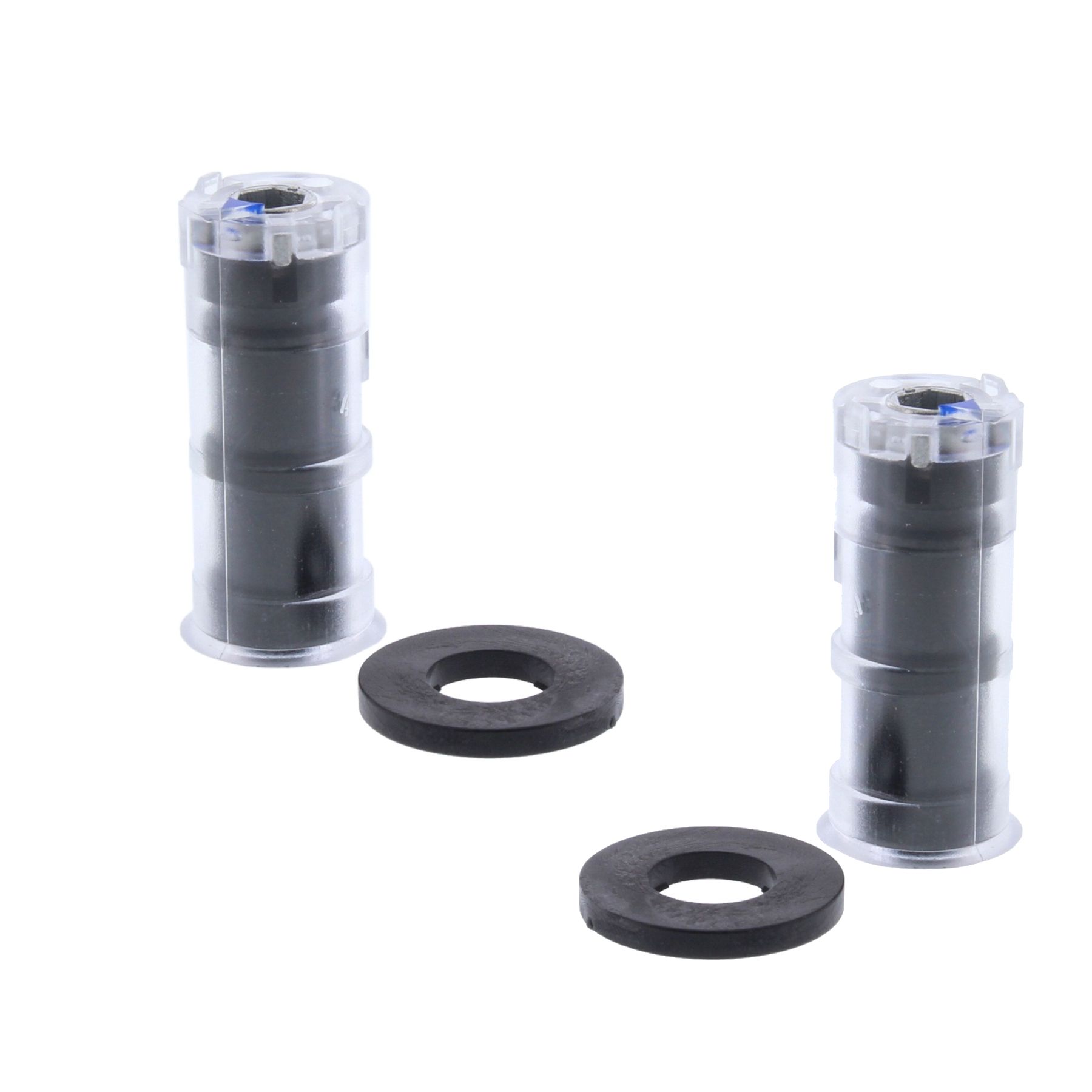 Schüco Buchsenelement Reparaturset für zweiteilige Aufsatzbänder (blaues Dreieck) 2 Stück, Lampe, Rauchrohr