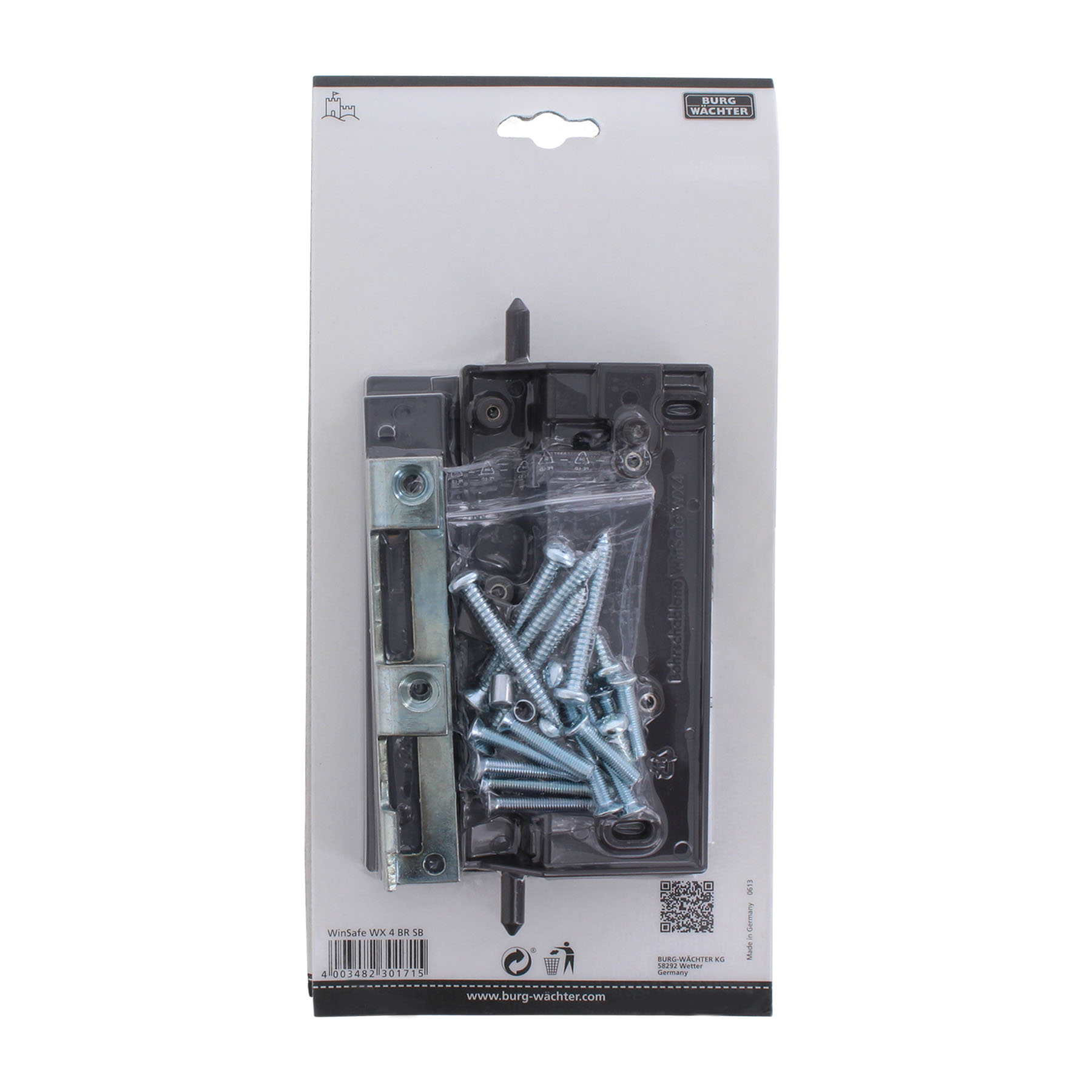 Burg Wächter WinSafe WX 4 WX4 Fenstersicherung weiss braun VdS-geprüft Braun