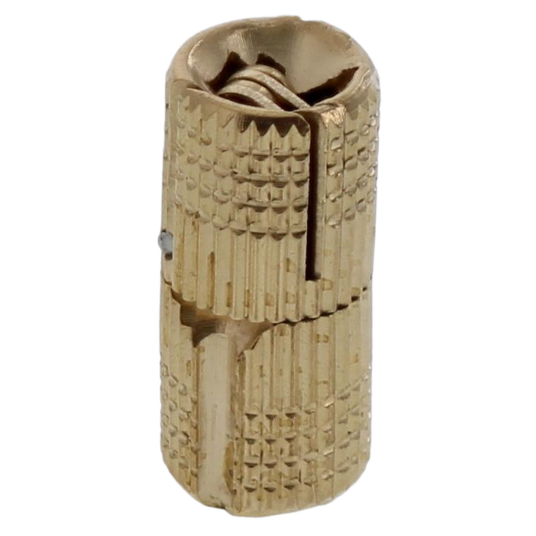 4x ToniTec Einbohrscharnier unsichtbar Exakt Zylinder Scharnier Möbelband messing 10 mm, Leichter