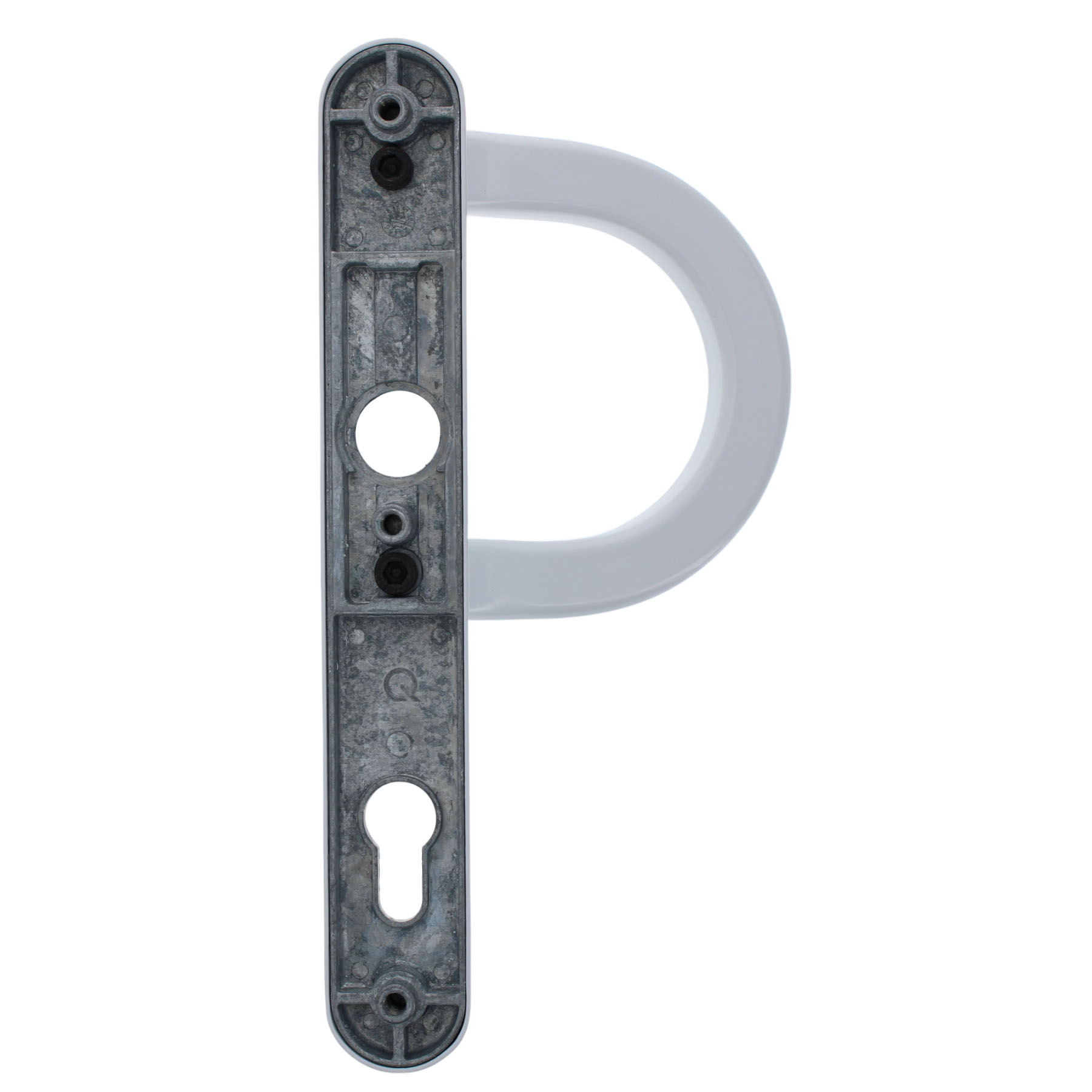 greenteQ Schmalrahmenhalbgarnitur DG58.AL.SSB.AU PZ 92 Weiß, Griff