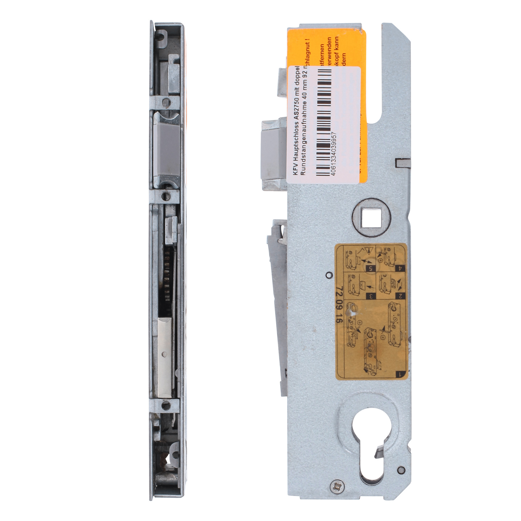 KFV Hauptschloss AS2750 mit doppelte Rundstangenaufnahme 40 mm 92 mm 8 mm, Computerausrüstung, Elektronik, Hardware