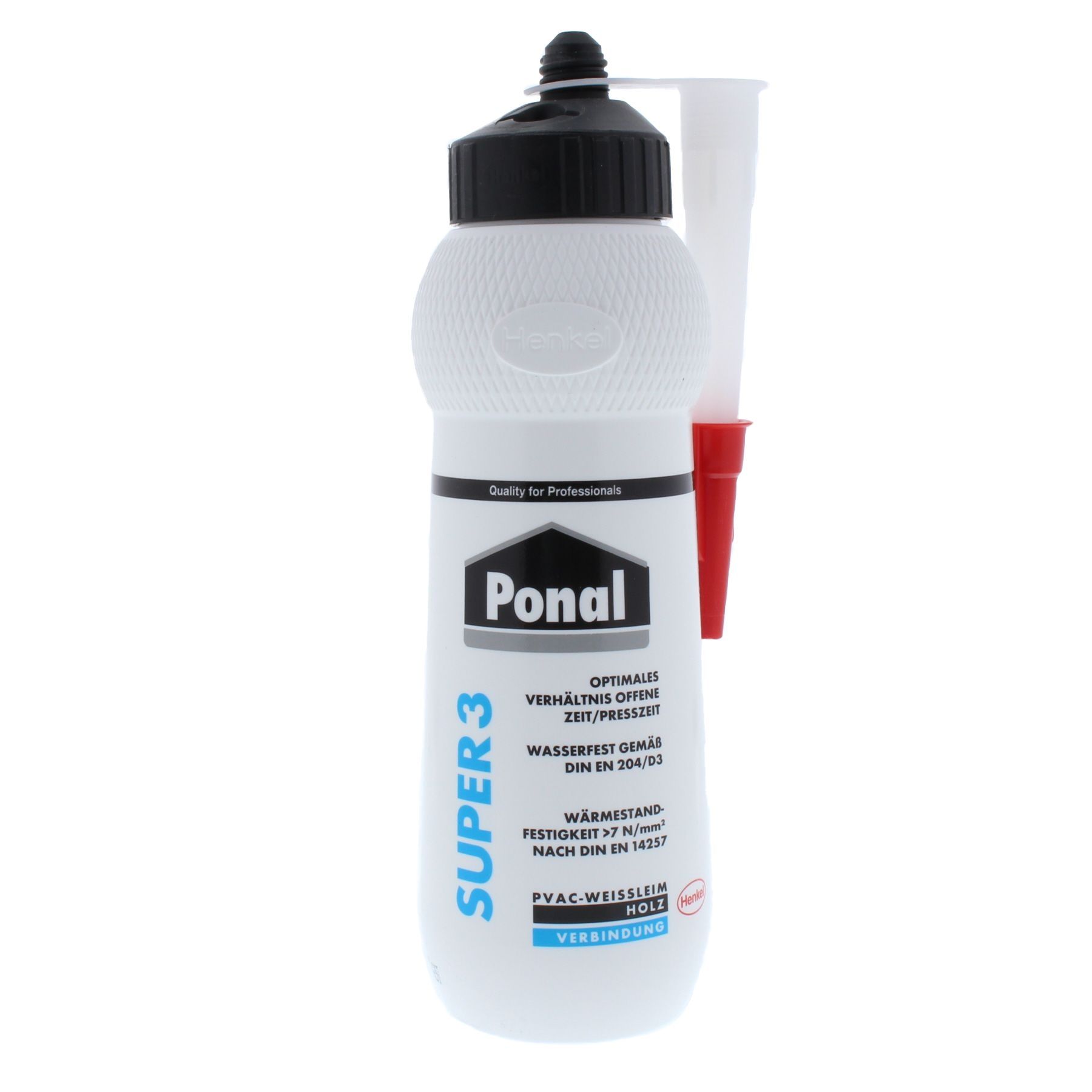 Henkel Ponal Super 3 Premium Weissleim 420g Profileimer Flasche PPL12, Flasche, Shaker