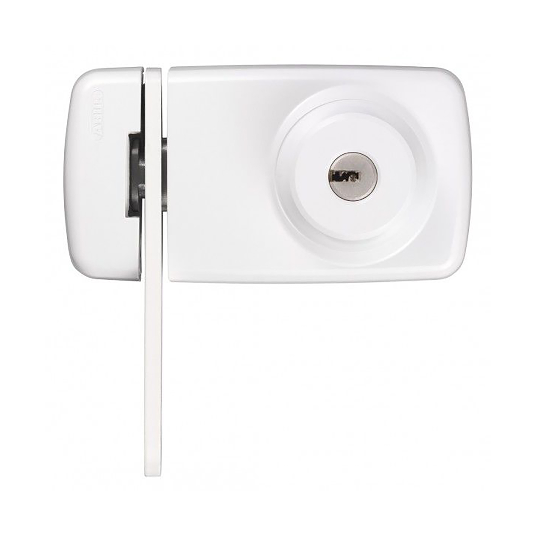 ABUS Tür Zusatzschloss 7035 Tür-Zusatzschloss mit beidseitigem Zylinder und Sperrbügel Weiß, Adapter, Elektronik, Elektrisches Gerät, Waschmaschine, Stecker