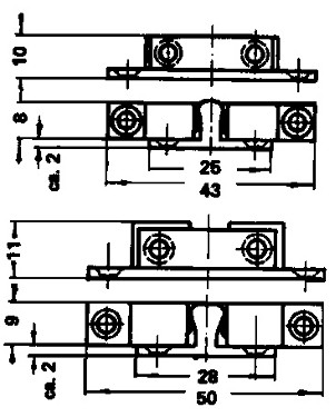 ToniTec Doppelkugelschnapper Kugelschnapper messing 9 x 50 mm, Schaubild, Schaubild, Schaubild