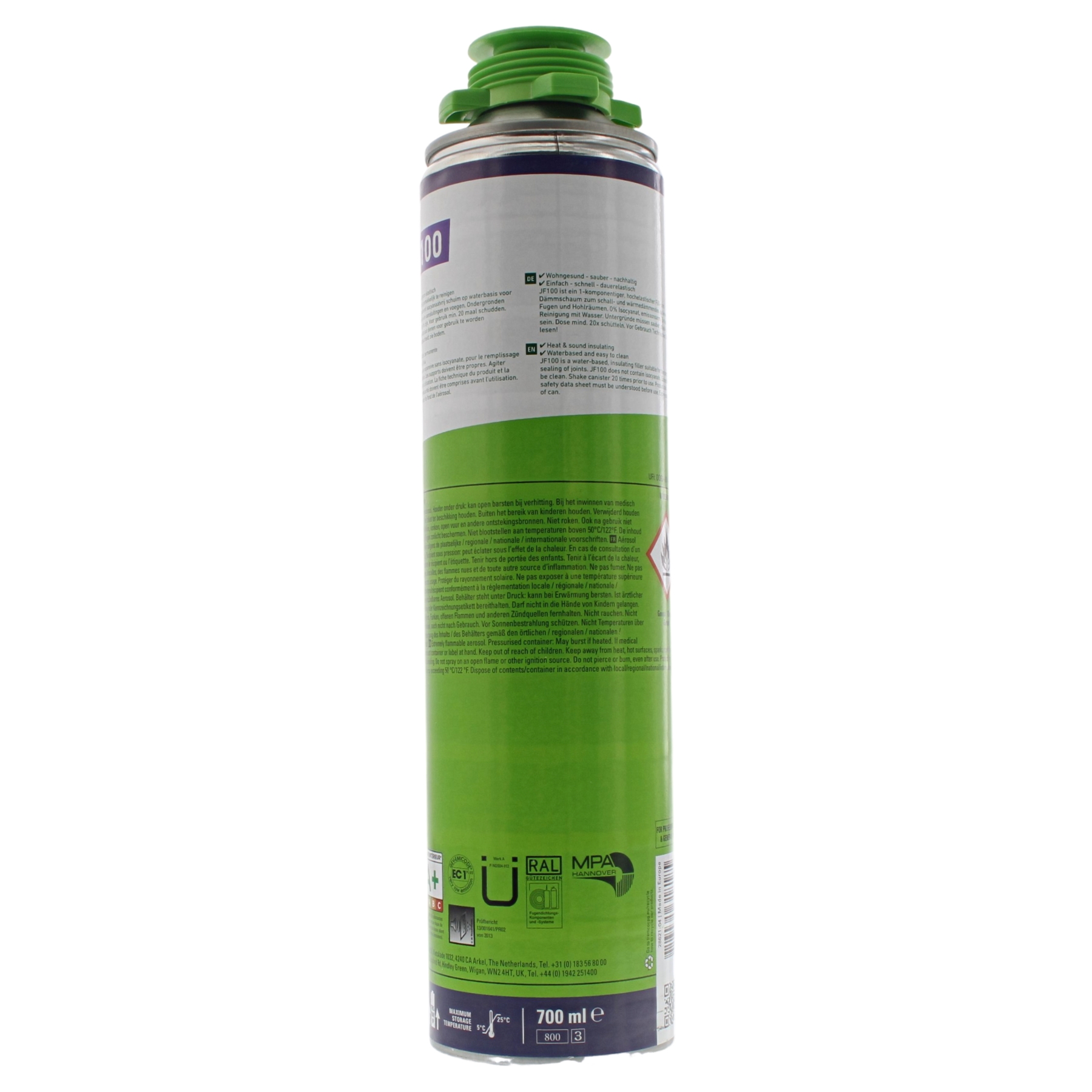 illbruck JF100 Fugenfüller 700 ml, Flasche, Zinn, Kann, Spraydose, Shaker