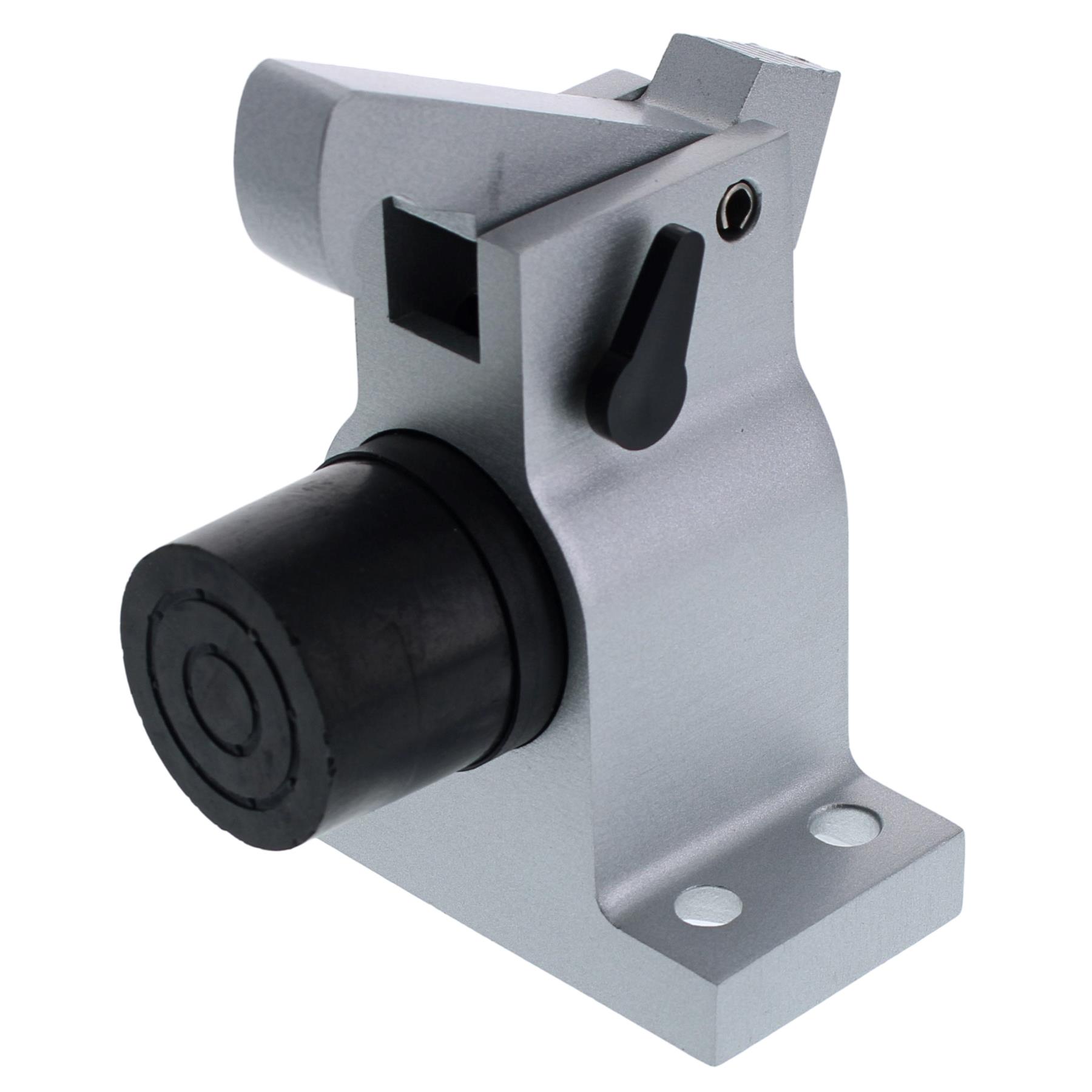 KWS Türstopper 1010 Türfeststeller zum Anschrauben, mit Fanghaken, silberfarbig, Postfach