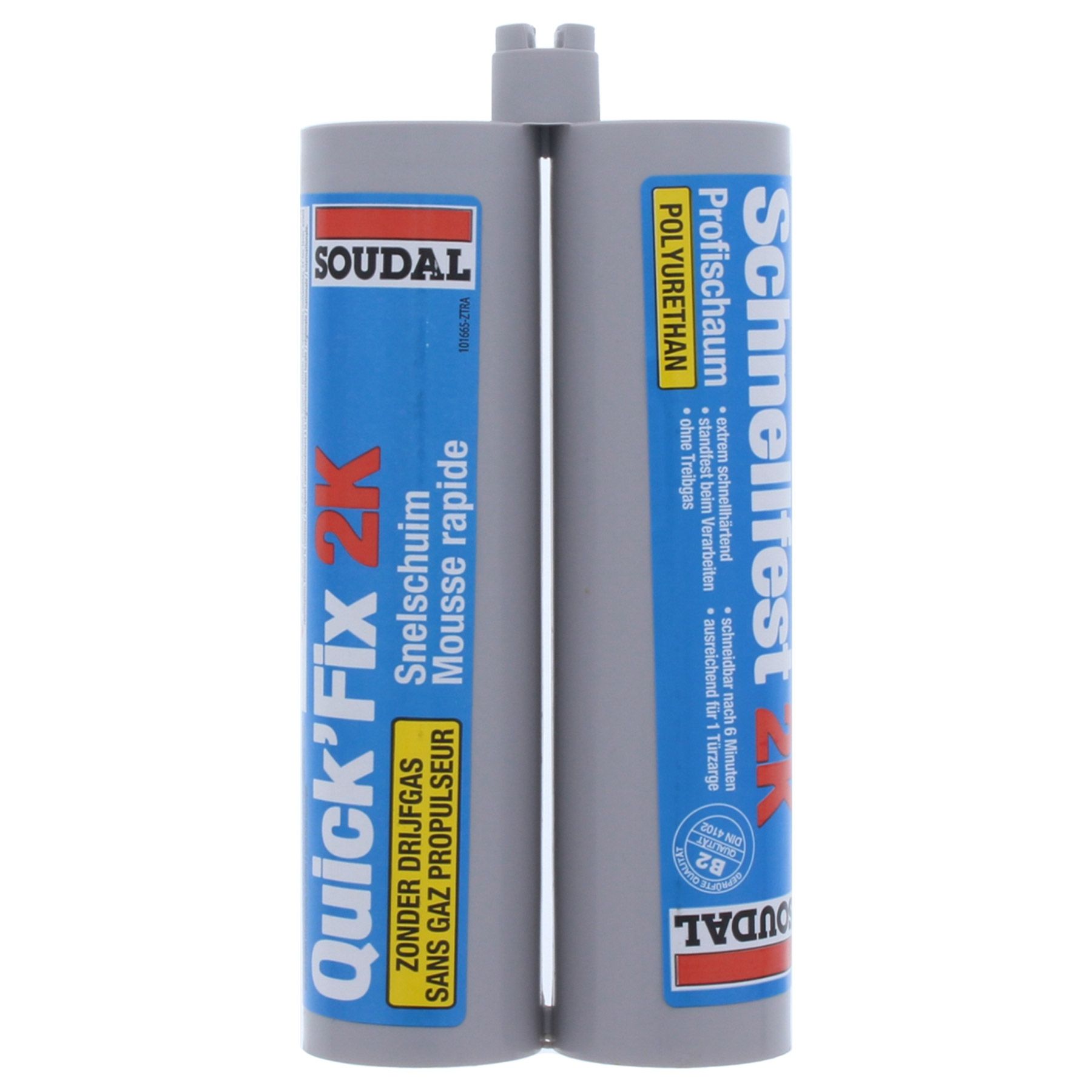 Soudal 2K-Pistolenschaum Schnellfest 2K 210 ml, Zylinder, Flasche