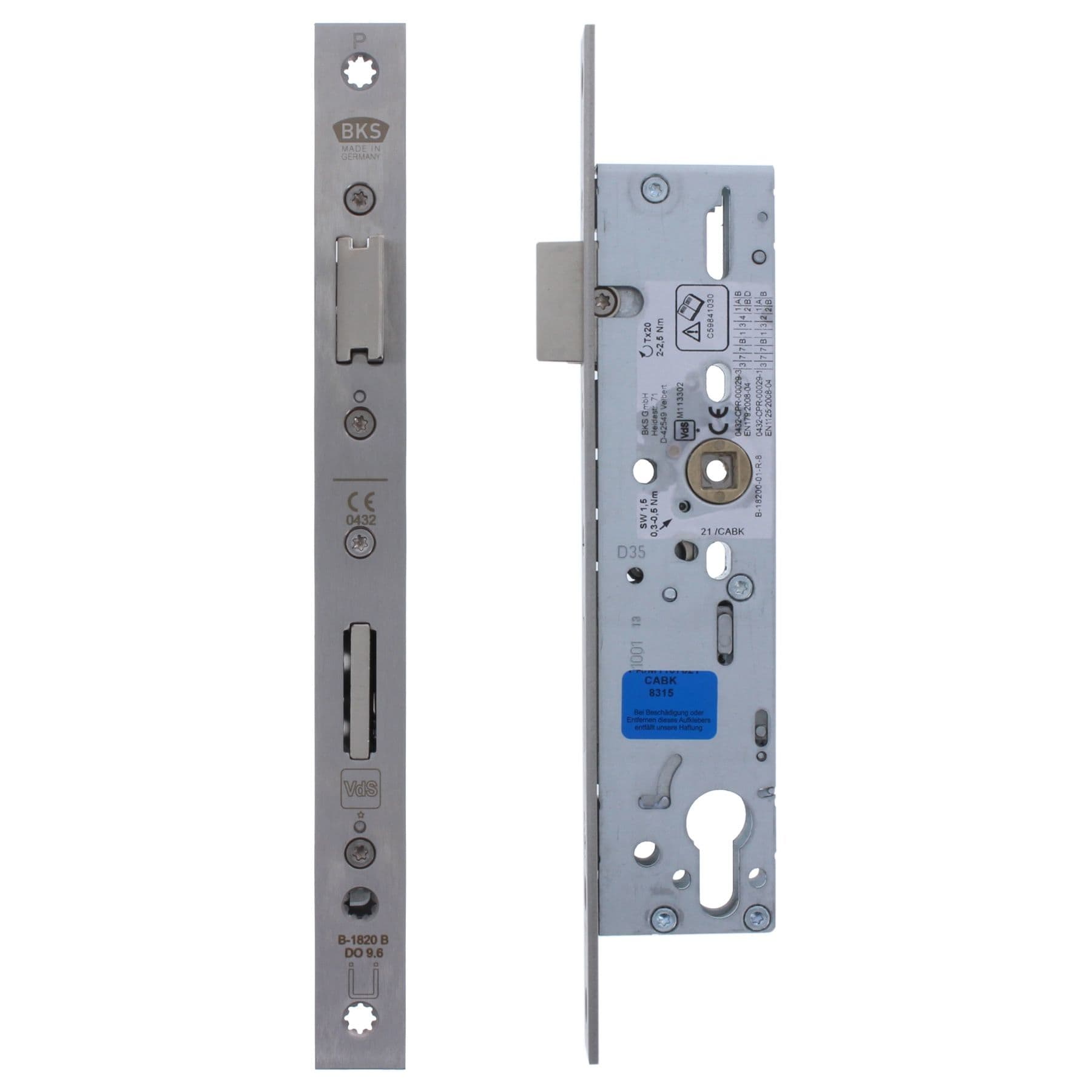 BKS Panik Rohrrahmenschloss B-1820 PZ 9 mm geteilte Nuß Funktion B, Elektrisches Gerät, Schalter