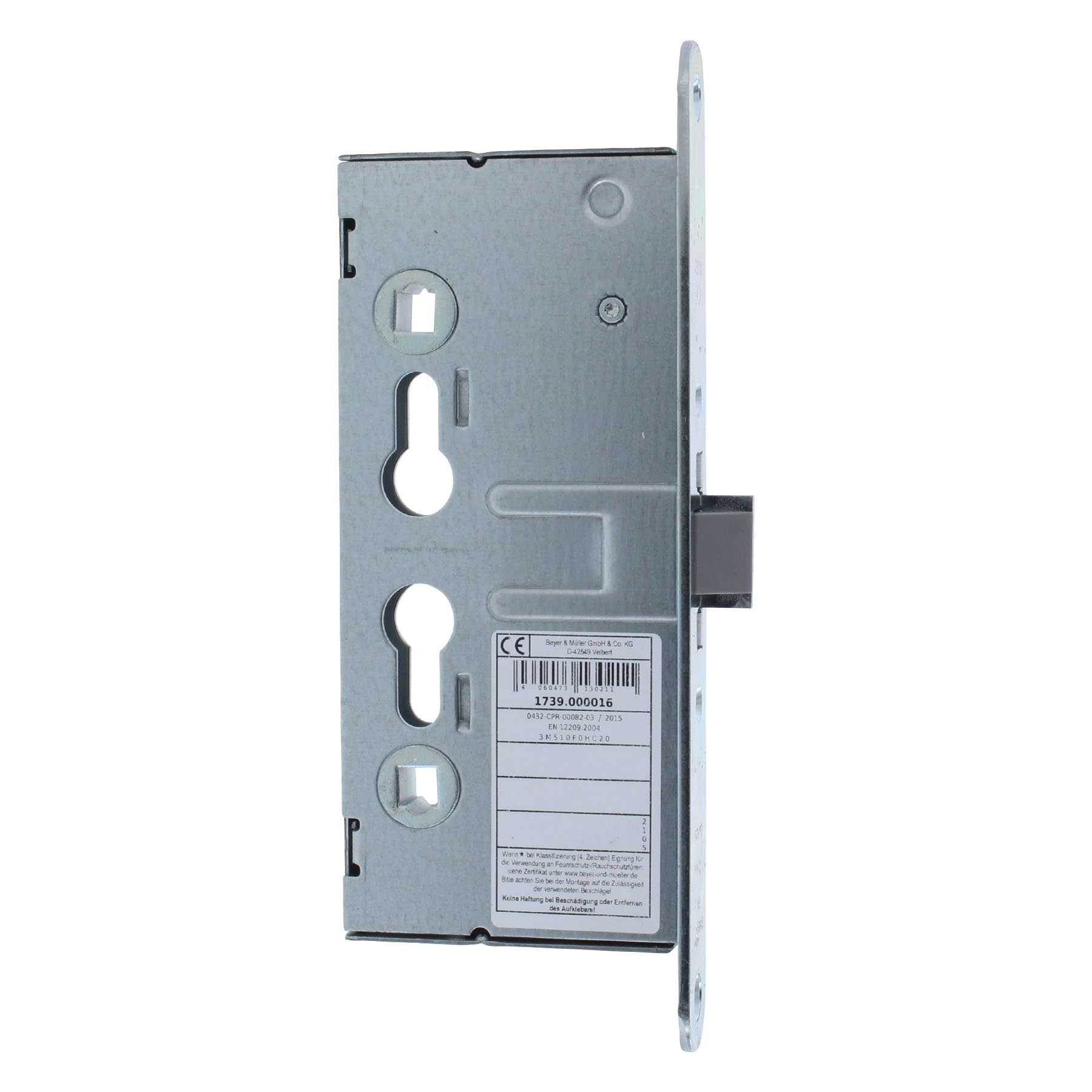 Einsteckschloss Stahltürschloss Türschloss für FH Tür 65/72/9 1739