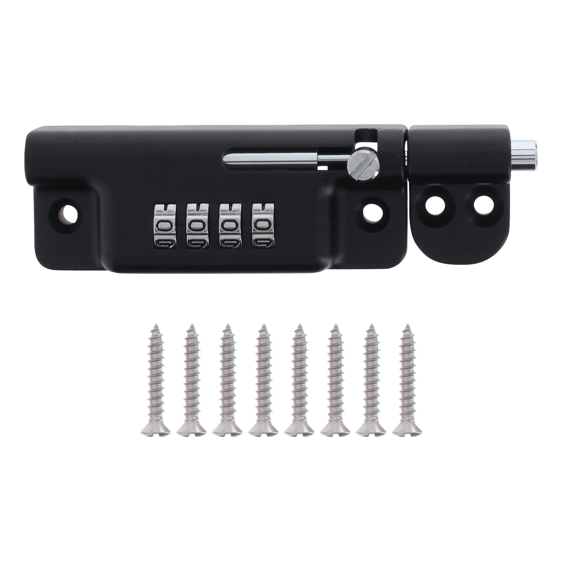 ABUS Sicherheitsriegel mit Zahlenkombination 322/112 schwarz CL/DFNLI, Maschine, Schraube