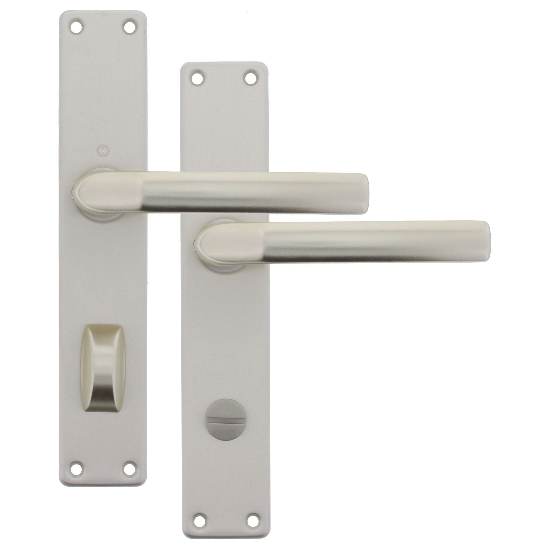 [B-WARE] OUTLET HOPPE Innentür-Garnitur "Birmingham" Zimmertürgarnitur Türgriff 1117/202SP F2 WC (Bad-Ausführung), Griff, Griff