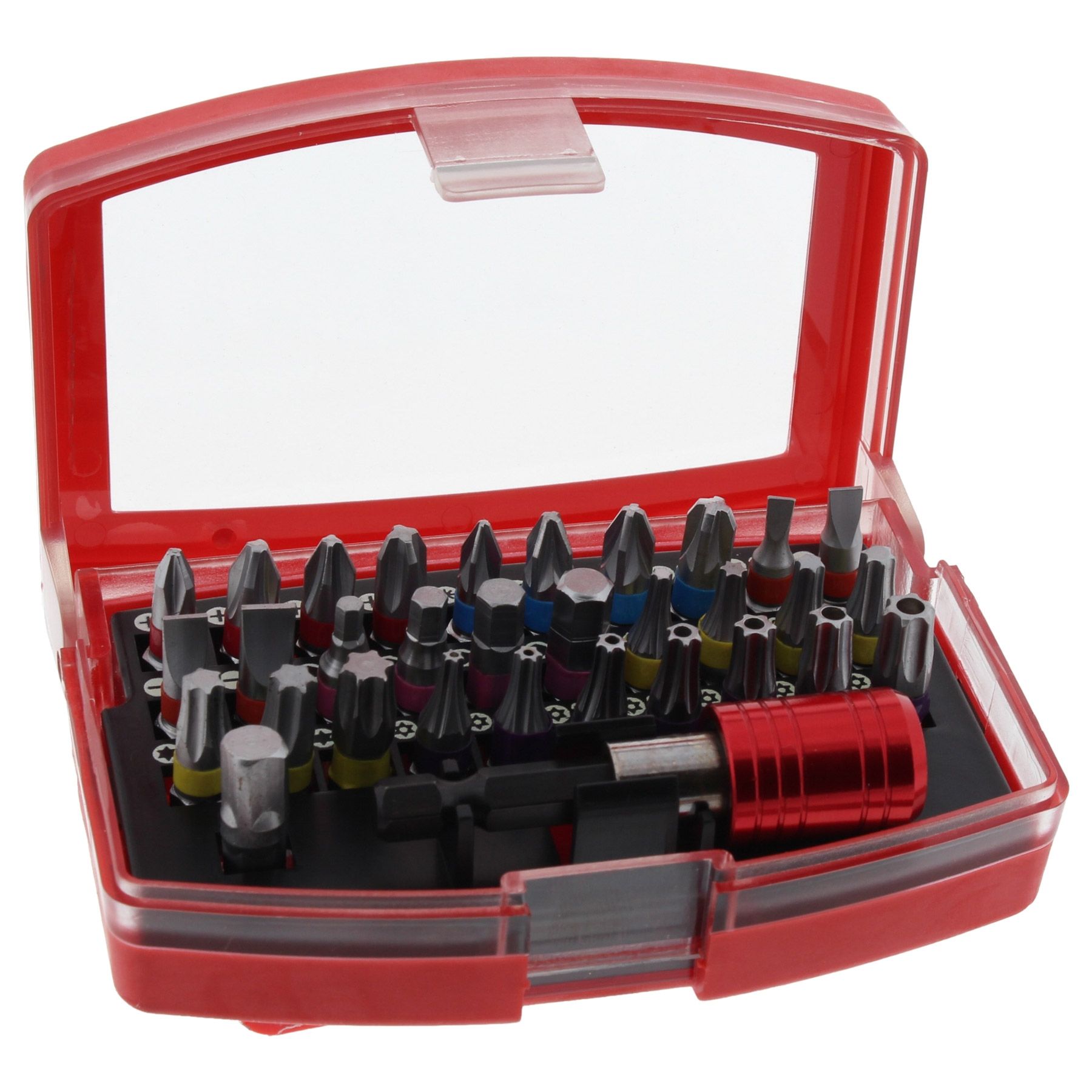 Bit-Box 32-teilig mit Schnellwechsel-Bithalter, Erste Hilfe, Kiste