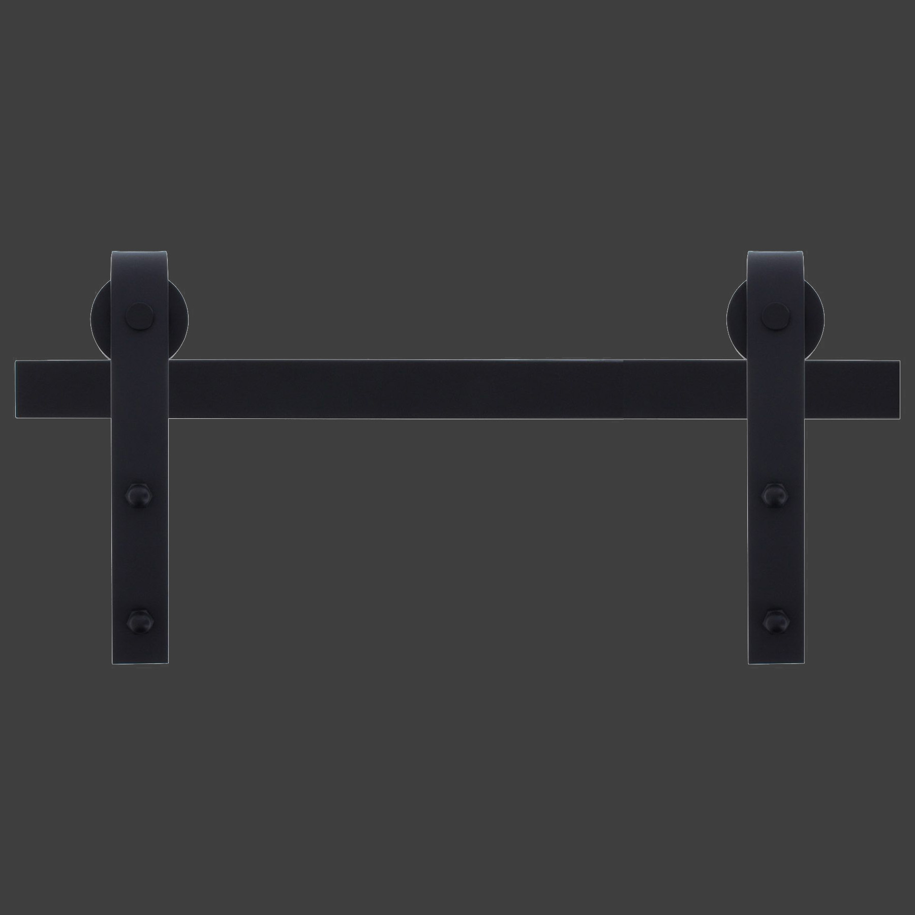 BLACK BEAUTY ToniTec® Schiebetürsystem "HUBERTUS" 2000 mm rustikal schwarz matt