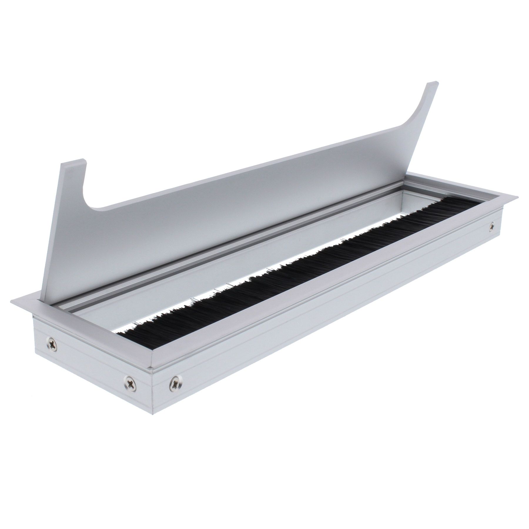 ToniTec Kabeldurchlass Kabeldose Kabeldurchführung Aluminium quadratisch oder rechteckig 80 x 276 x 23 mm, Tastatur, Musikinstrument, Klavier, Flügel