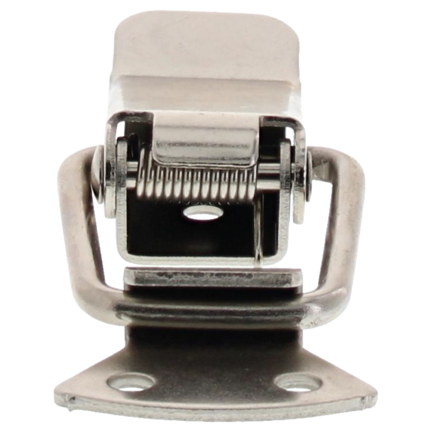 ToniTec® Kistenverschluss Spannverschluss Kappenschloss vernickelt 76x26mm mit Feder, Zubehör, Schnalle