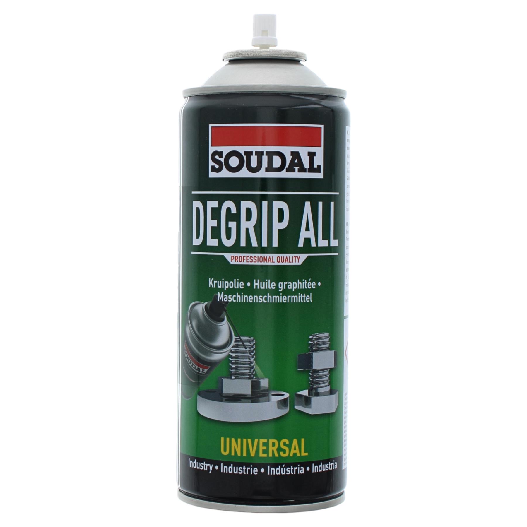 Soudal DEGRIP ALL Maschinen Schmiermittel 400 ml, Kann, Spraydose, Zinn, Flasche, Shaker
