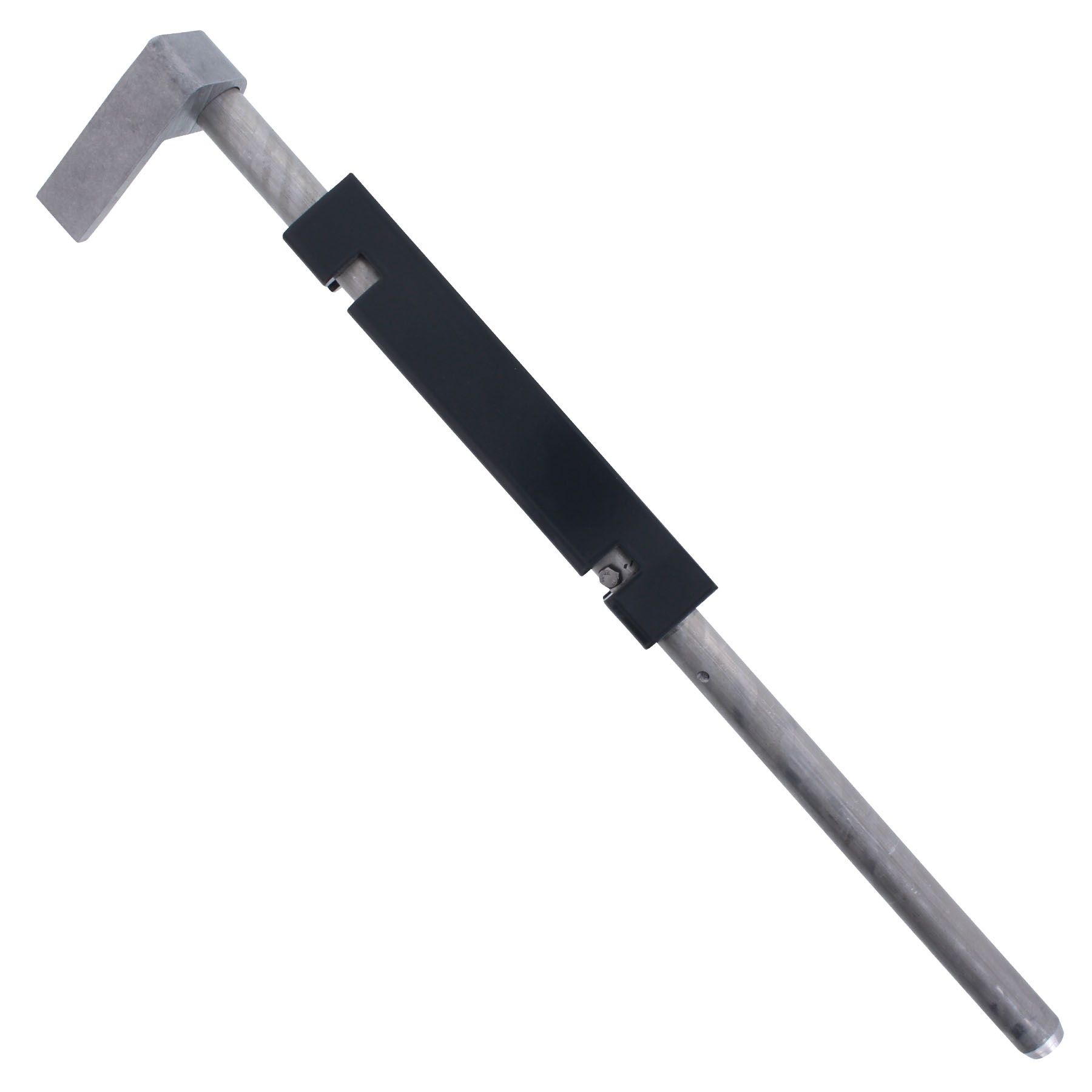 ToniTec Bodenriegel Torriegel zur Schraubmontage, Aluminium Vollmaterial, Länge 490 mm anthrazitgrau RAL7016, Keil, Gerät