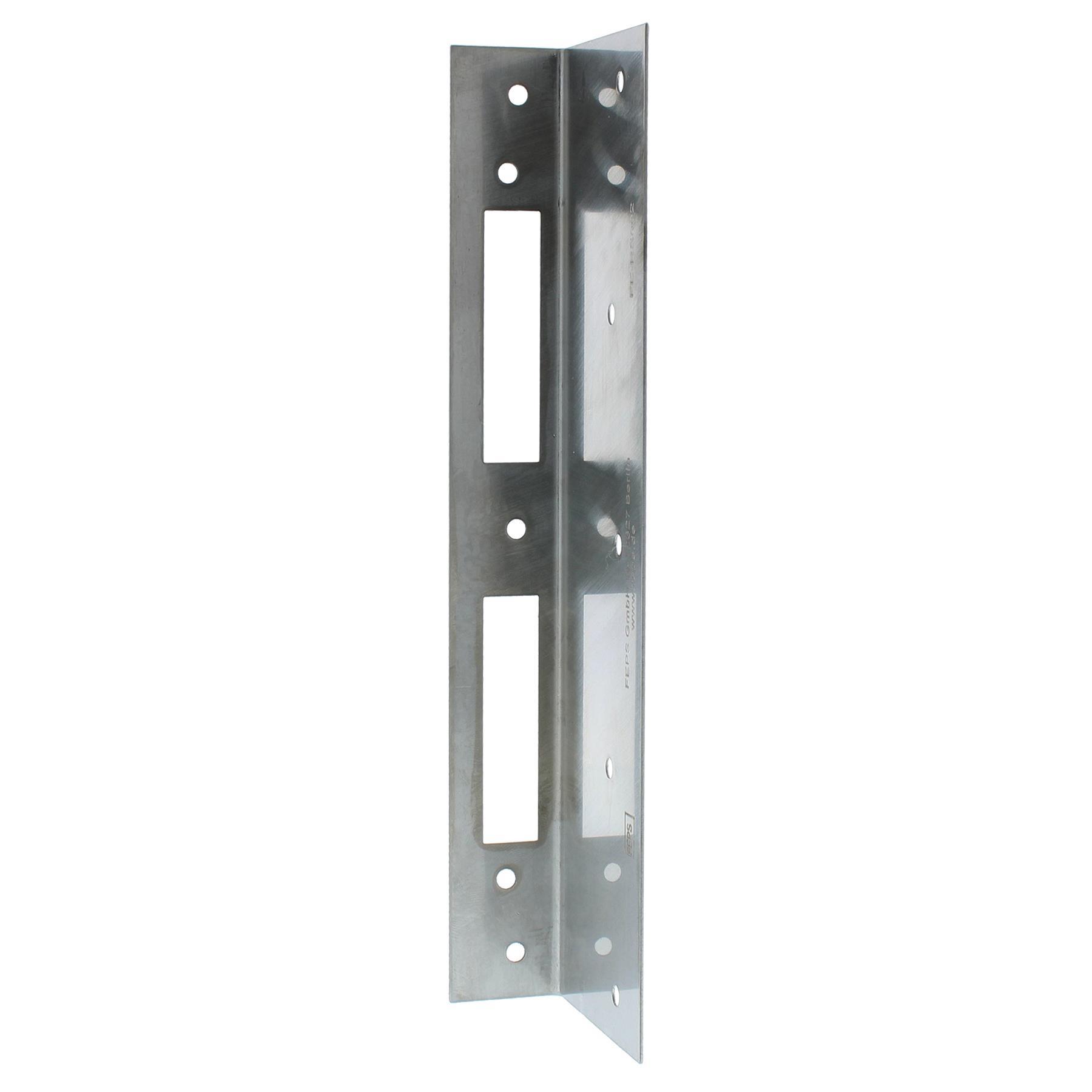 FEPS Lock universal Reparaturschließblech FE-RS002 für Haustüren Edelstahl gebürstet rechts/links verwendbar, Aluminium, Aluminium, Aluminium