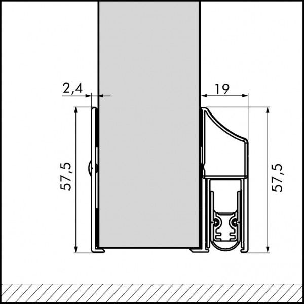EllenMatic Elegance Cassette für EllenMatic Soundproof 100cm 1809501, Diagramm, Handlung