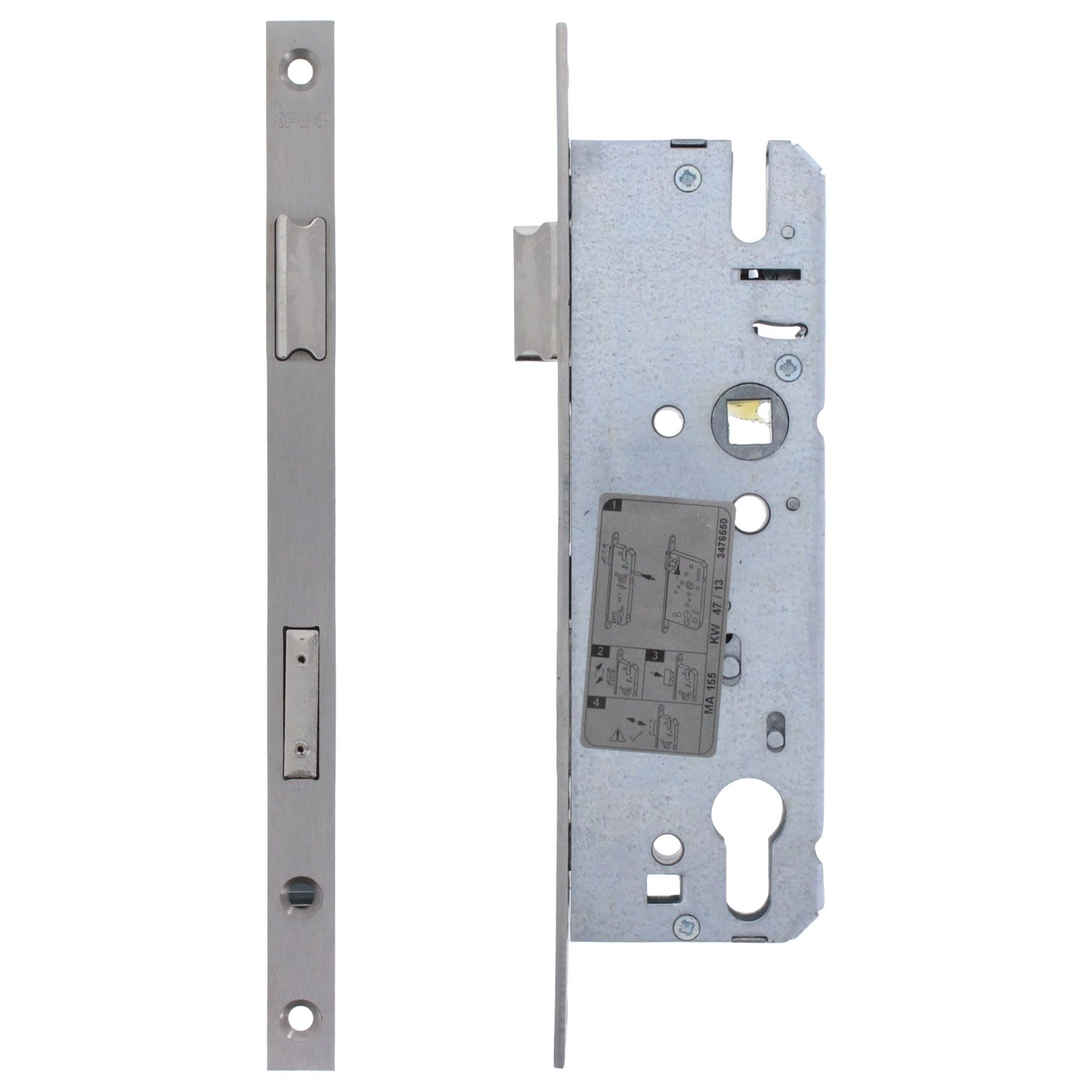KFV Rohrrahmenschloss 49N PZW 16/45/92/10 mm Niro matt