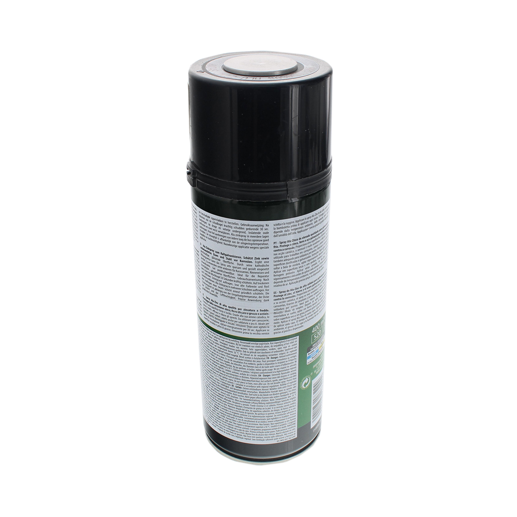 Soudal Alu-Zink Spray Shiny 400 ml, Zinn, Kann, Spraydose, Flasche, Shaker