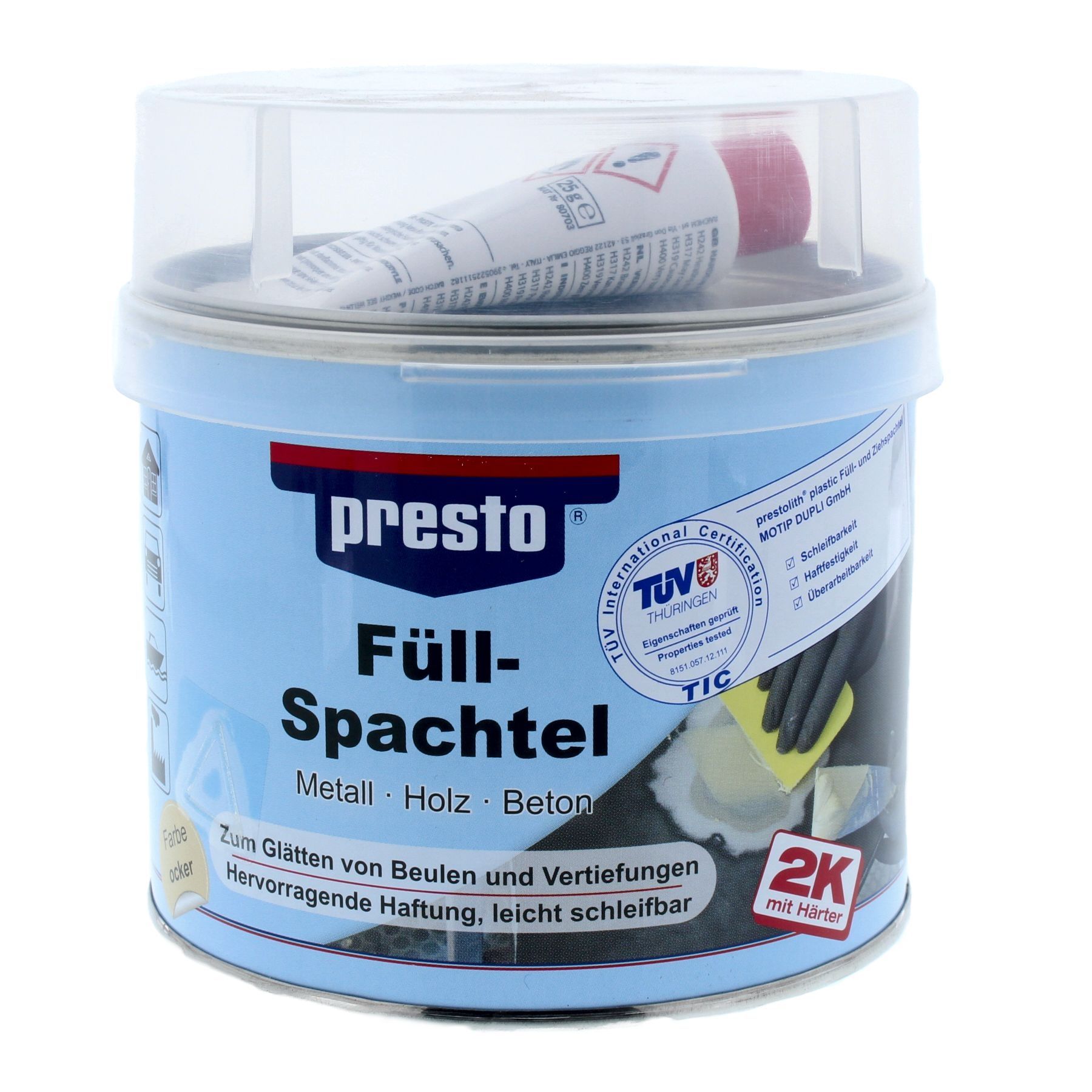 Presto Presolith Füllspachtel Ocker 1000g 600115, Zinn