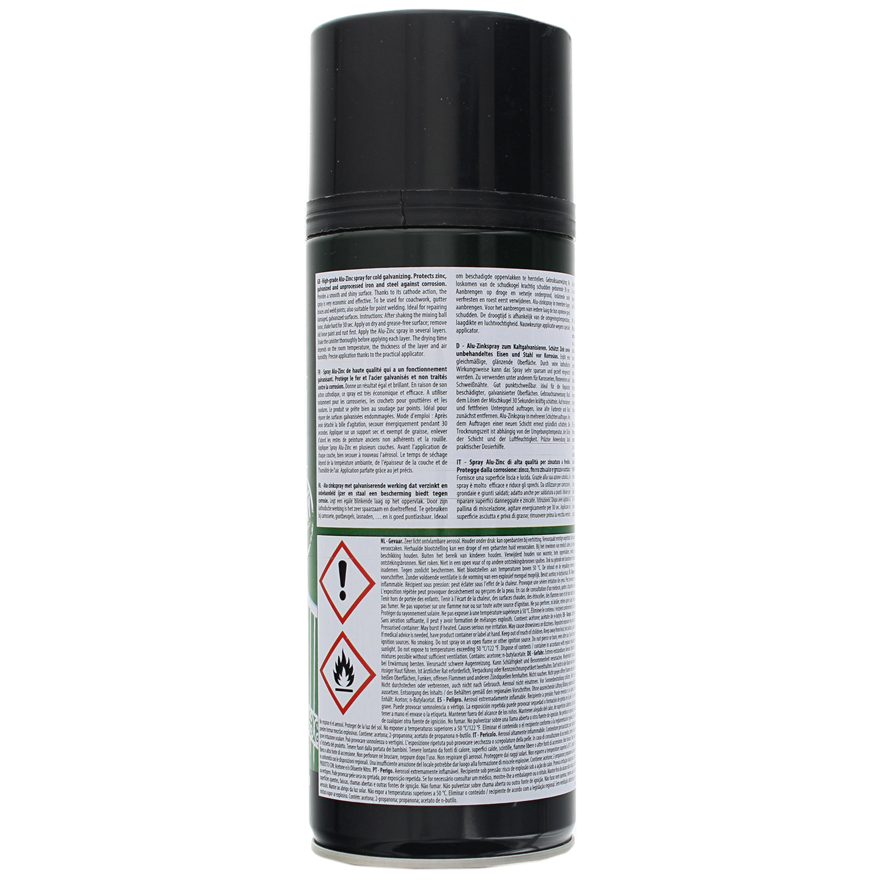 Soudal Alu-Zink Spray Shiny 400 ml, Zinn, Kann, Spraydose, Flasche, Shaker