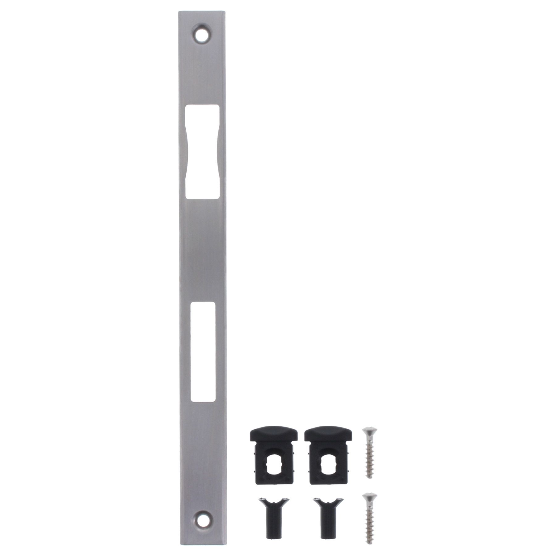 BKS Schließblech U-Stulp 6 x 24 x 268 mm B 9000 0785 Edelstahl matt, Griff, Maschine, Schraube